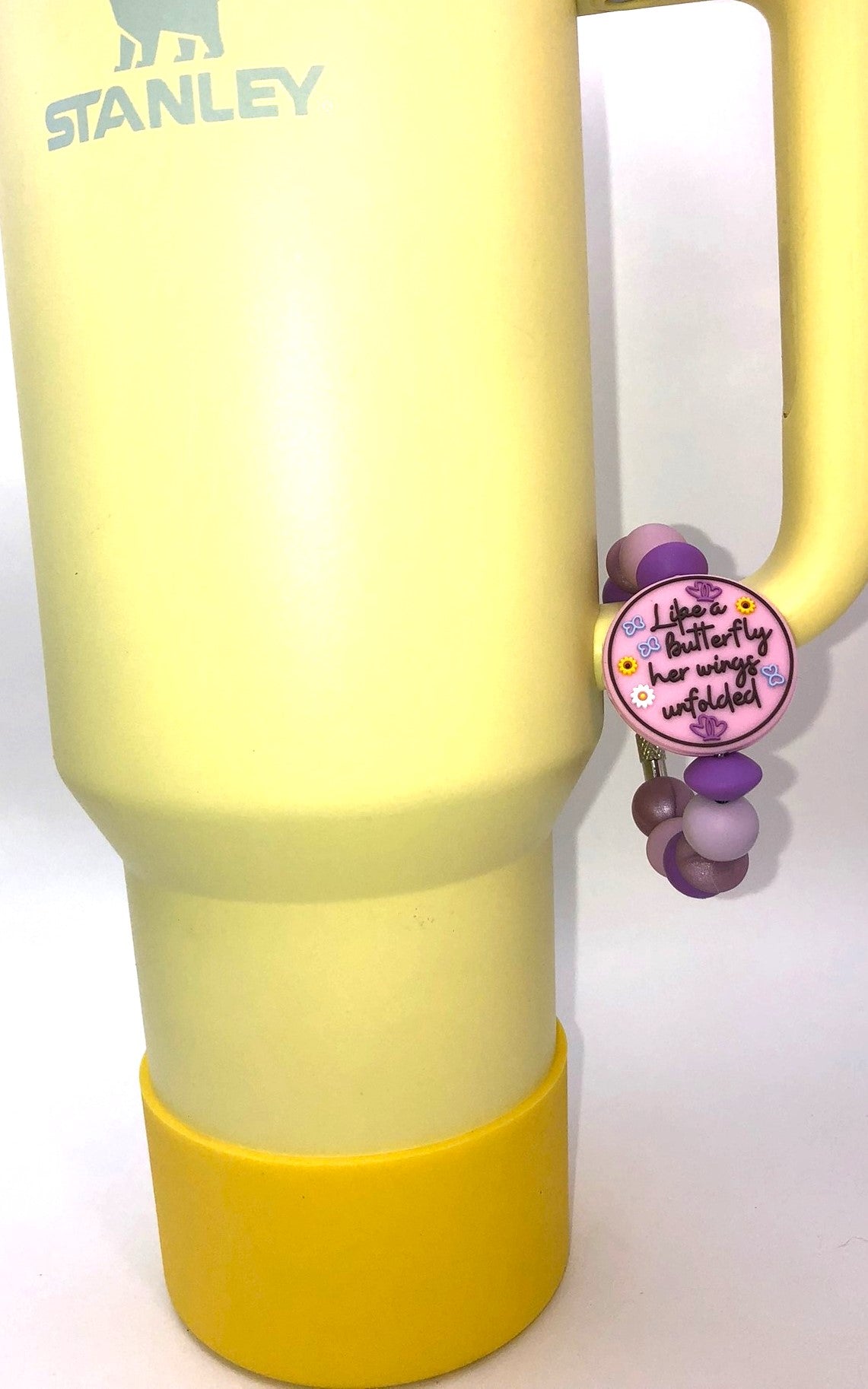 Like A Butterfly Her Wings Unfolded Stanley Tumbler Cup Handle Charm