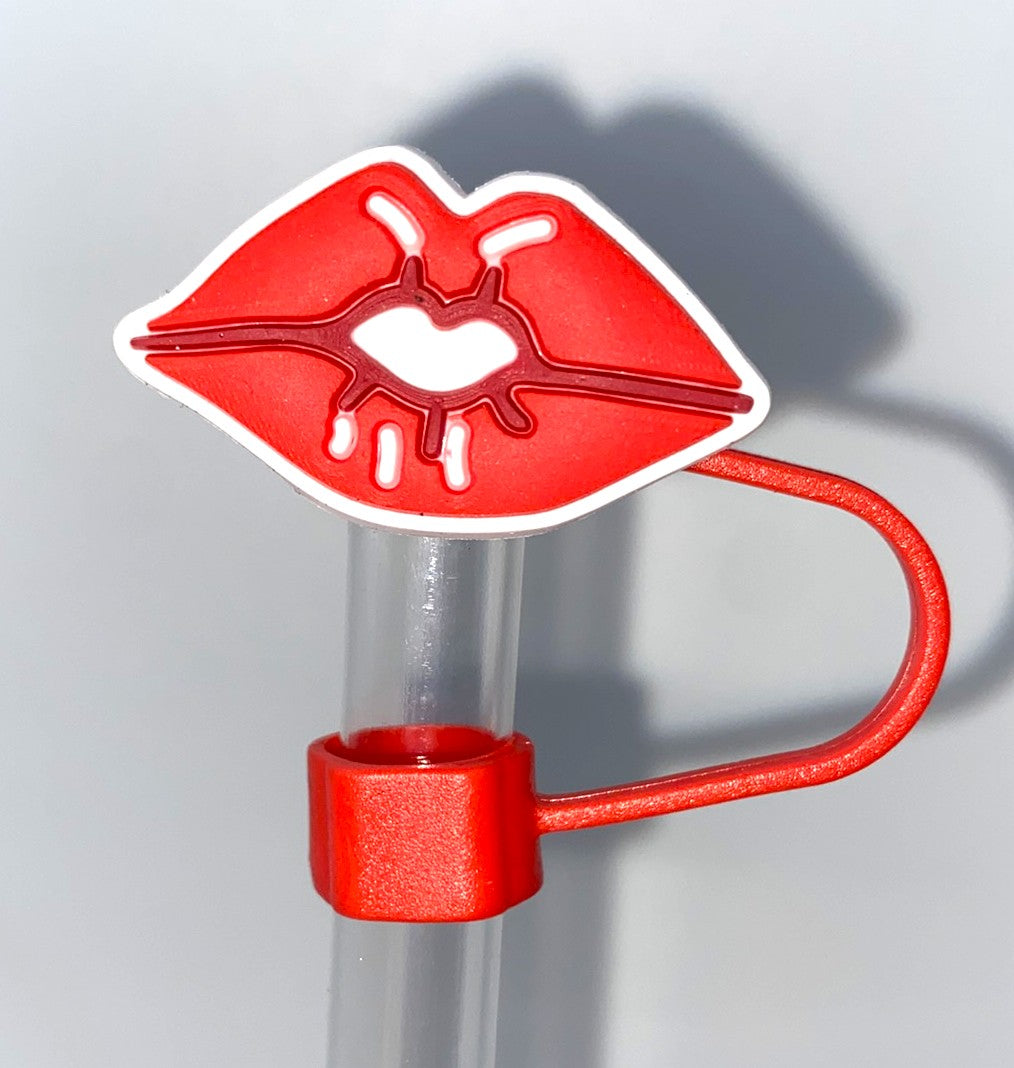 Red Lips Straw Topper