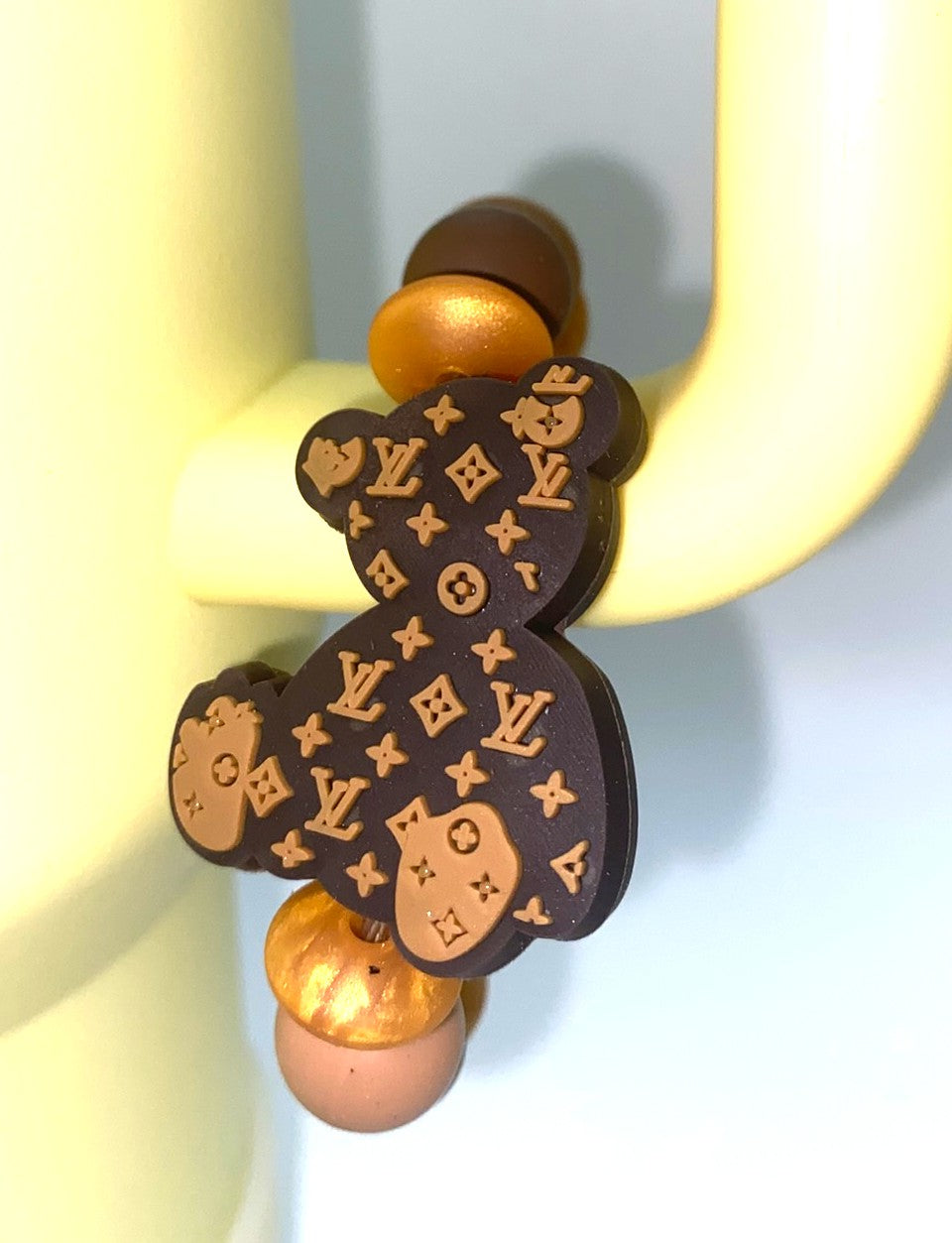 Brown Bear LV Designer Stanley Tumbler Cup Handle Charm