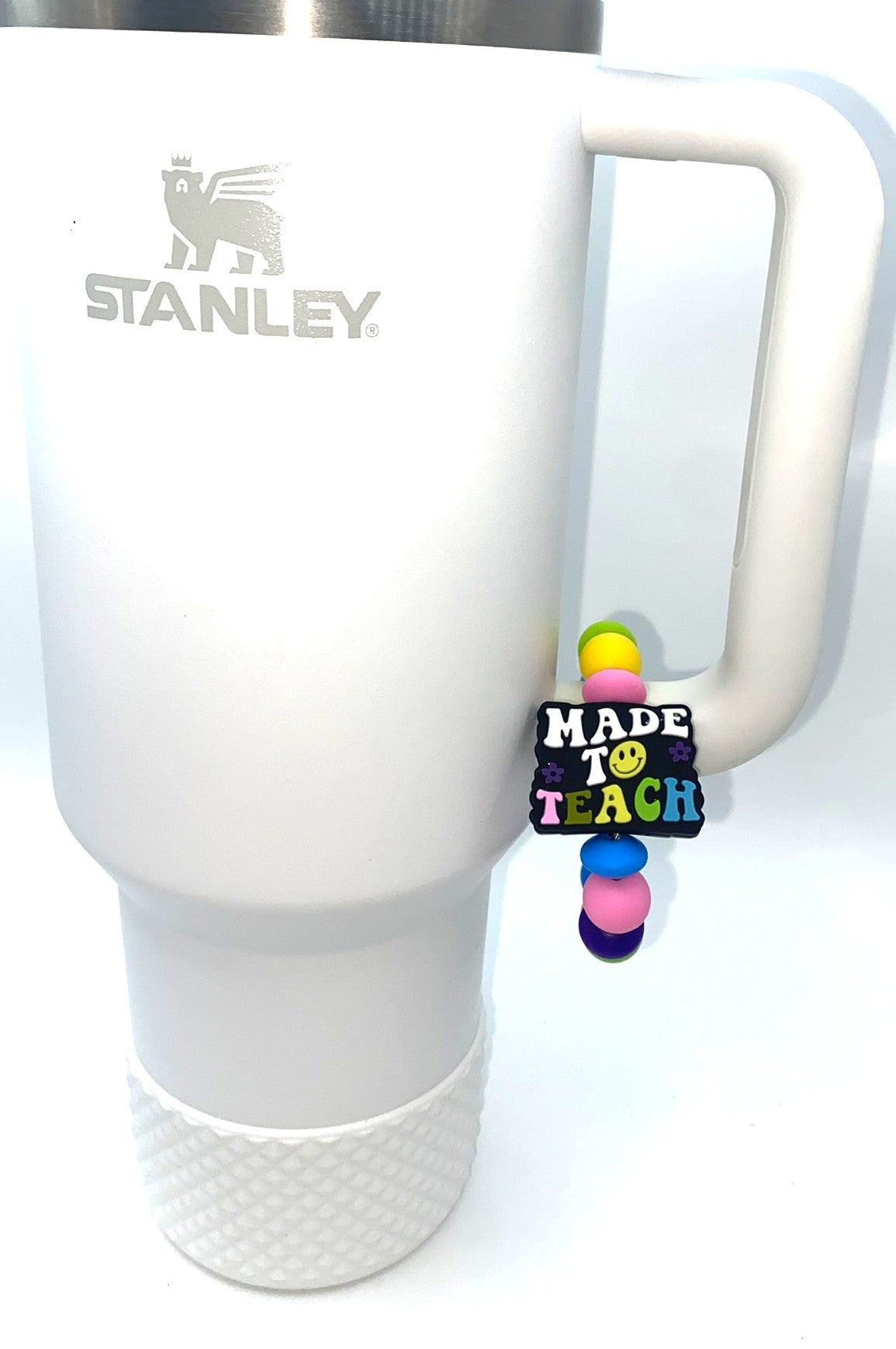 Made To Teach Smiley Face Stanley Tumbler Cup Handle Charm