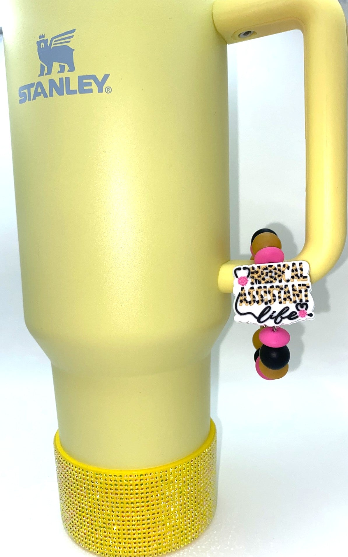 Medical Assistant Life Leopard Print Stanley Tumbler Cup Handle Charm