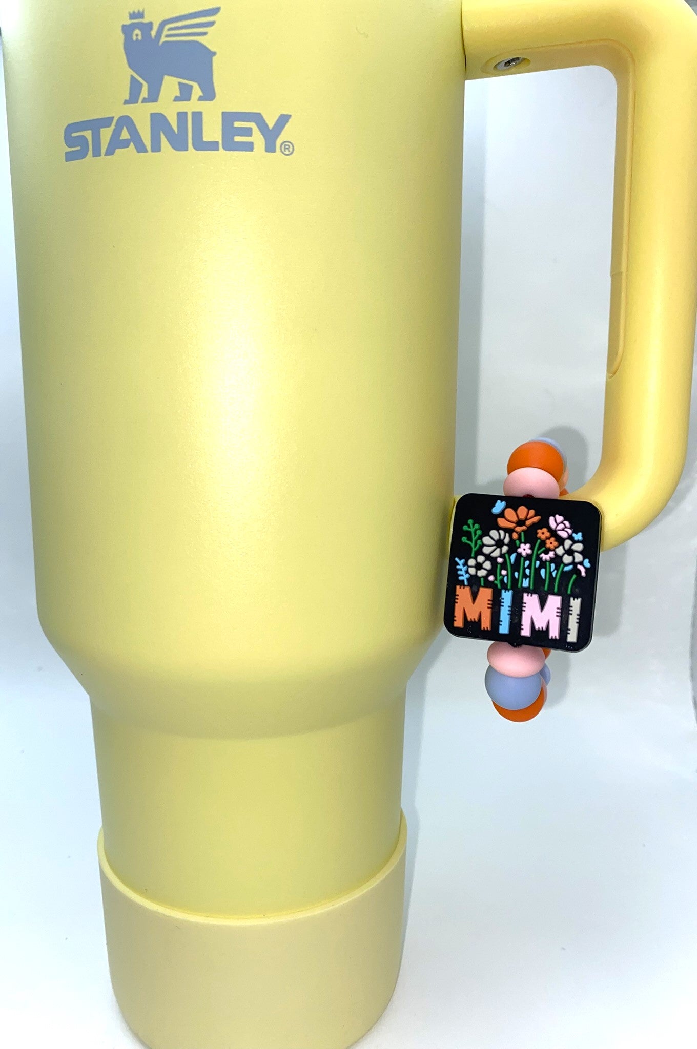 Mimi Floral Square Stanley Tumbler Cup Handle Charm