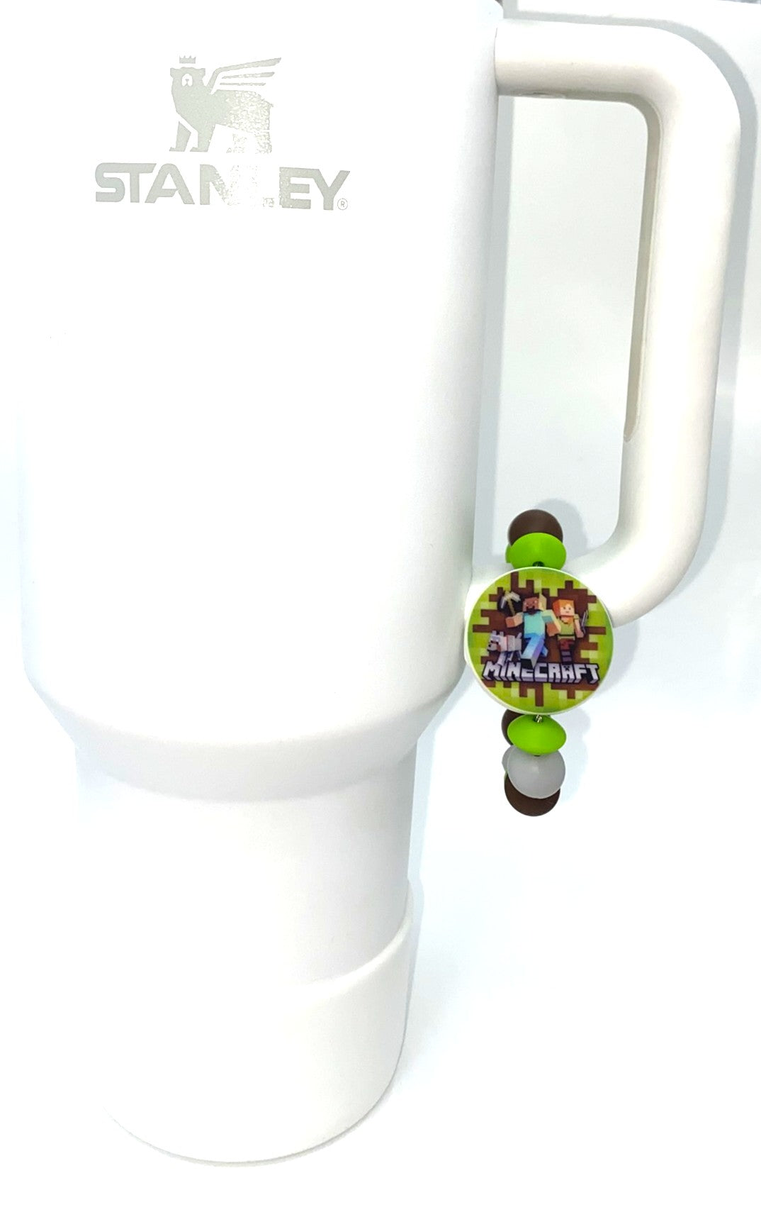 Block Video Game Printed Round Stanley Tumbler Cup Handle Charm