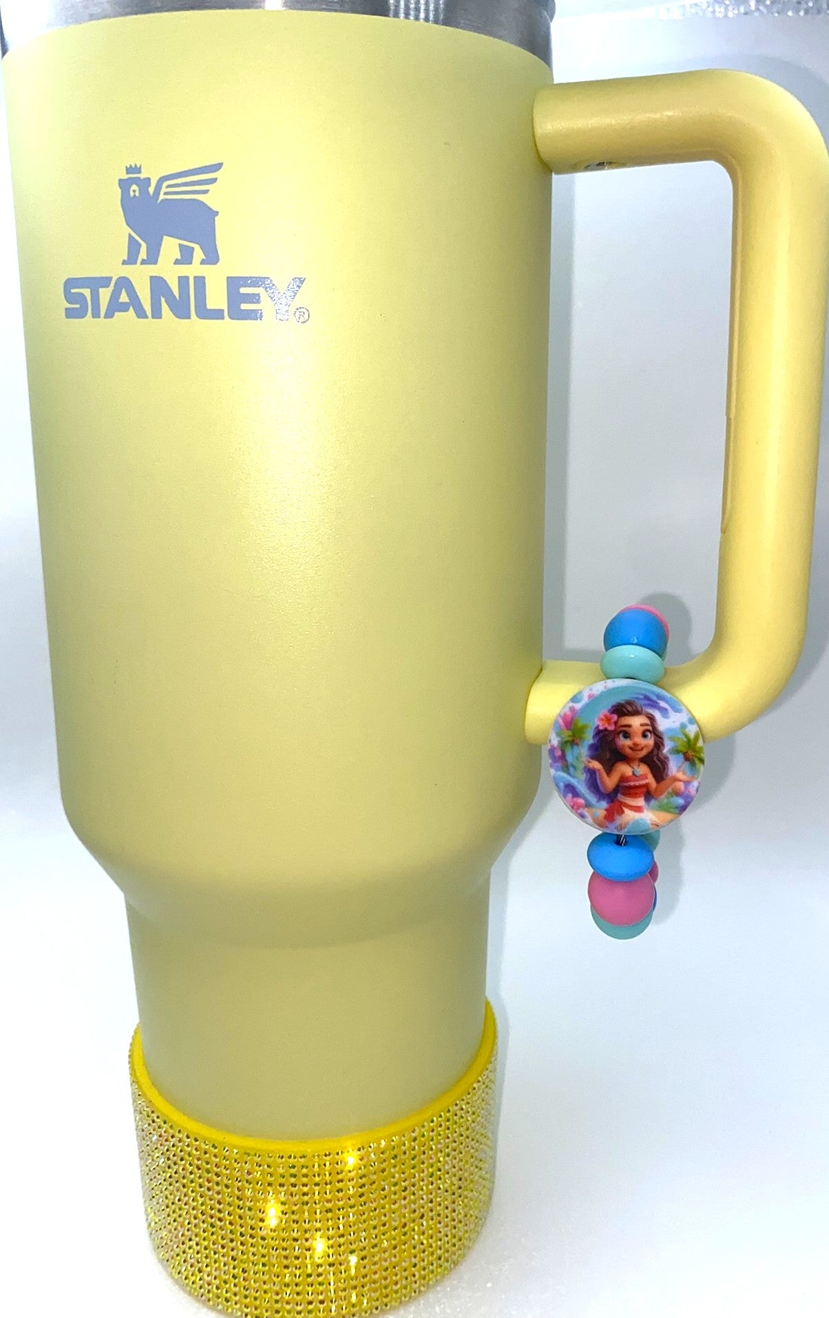 Polynesian Teenage Girl Explorer Cartoon Stanley Tumbler Cup Handle Charm