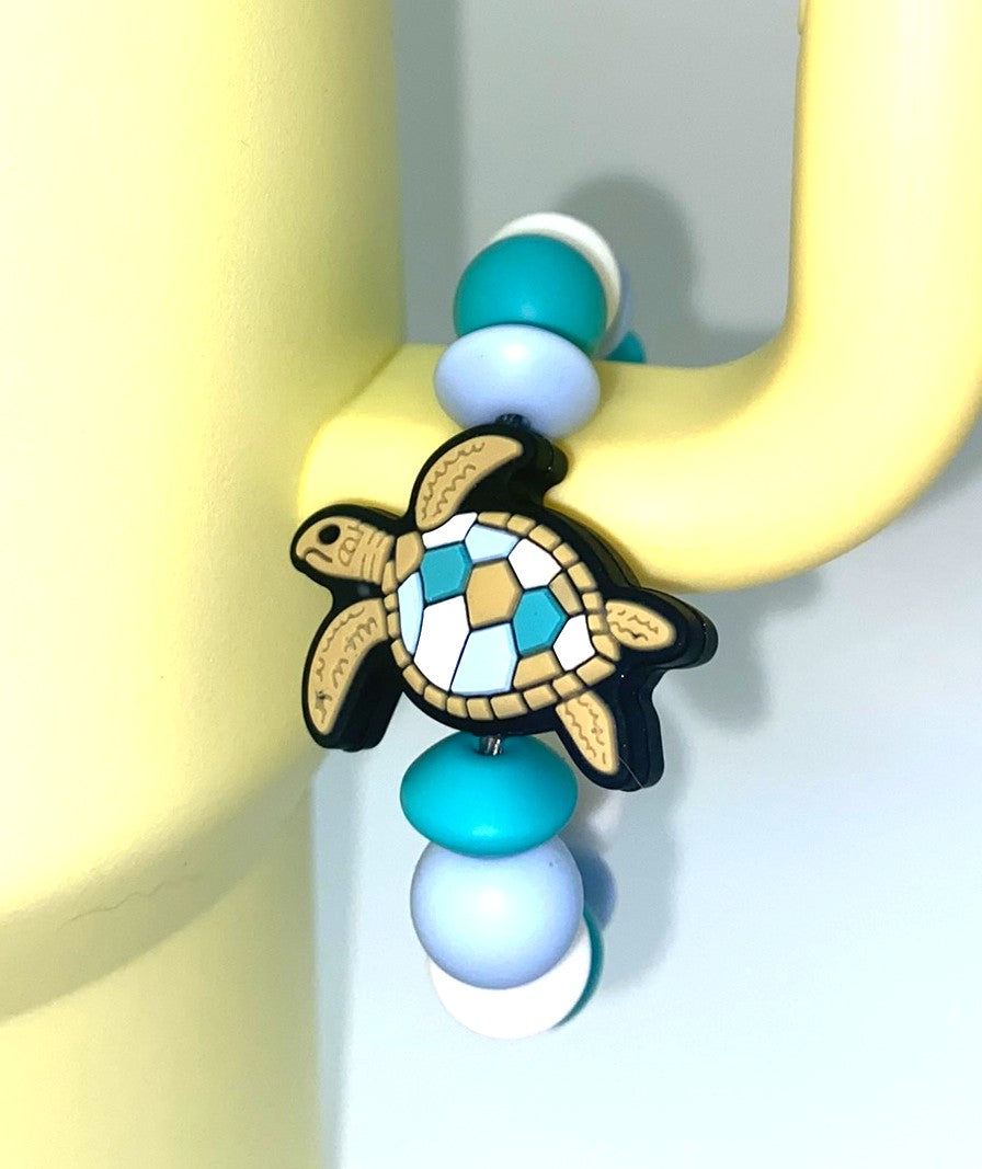 Mosaic Sea Turtle Stanley Tumbler Cup Handle Charm