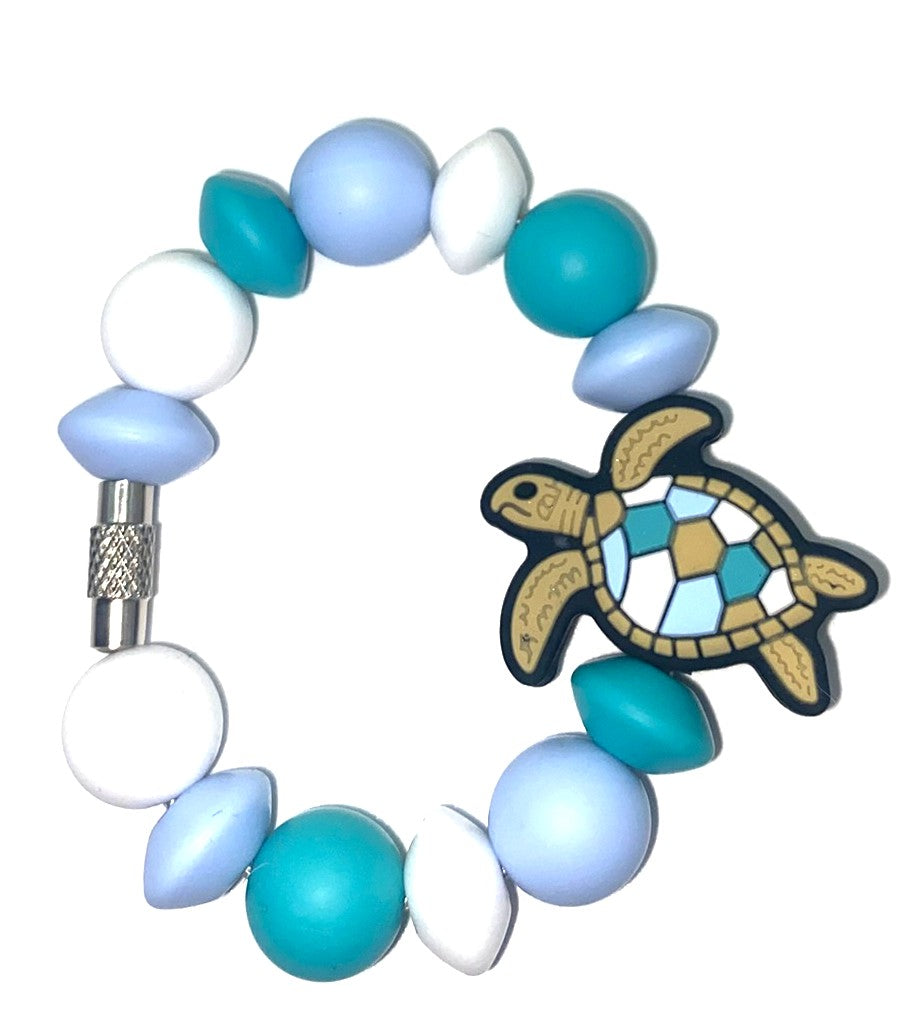 Mosaic Sea Turtle Stanley Tumbler Cup Handle Charm