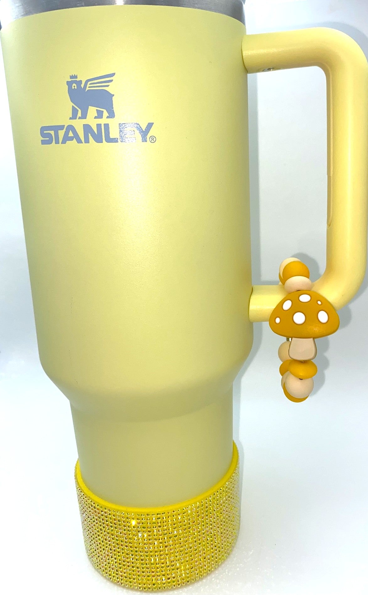 Mustard Yellow Mushroom Stanley Tumbler Cup Handle Charm