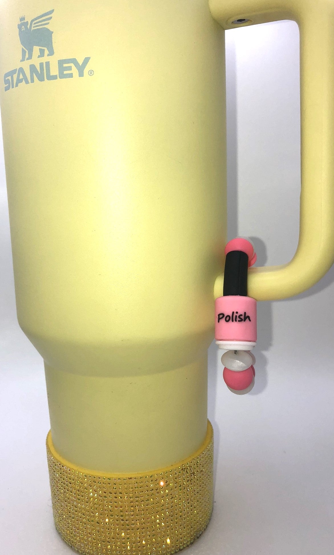 Pink 3D Nail Polish Stanley Tumbler Cup Handle Charm