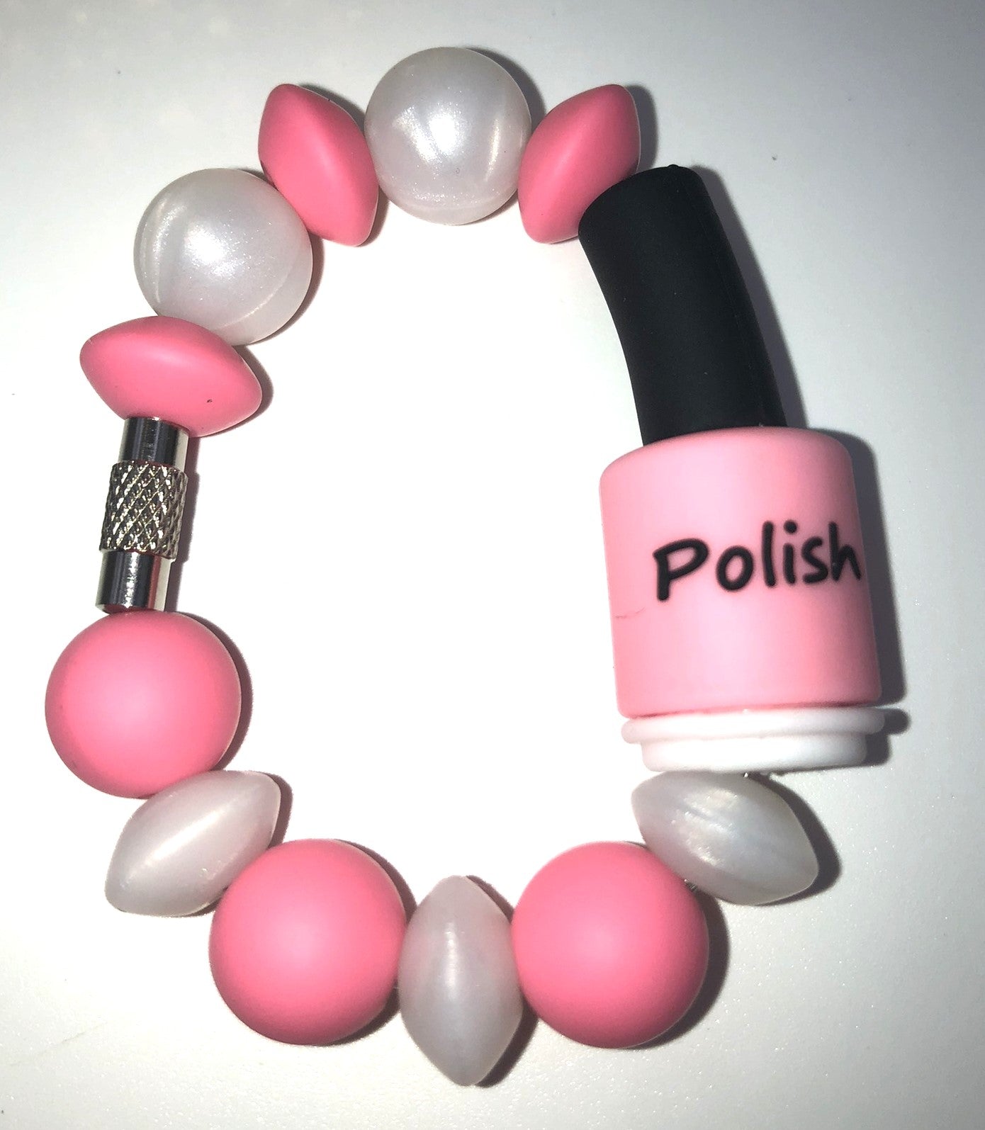 Pink 3D Nail Polish Stanley Tumbler Cup Handle Charm