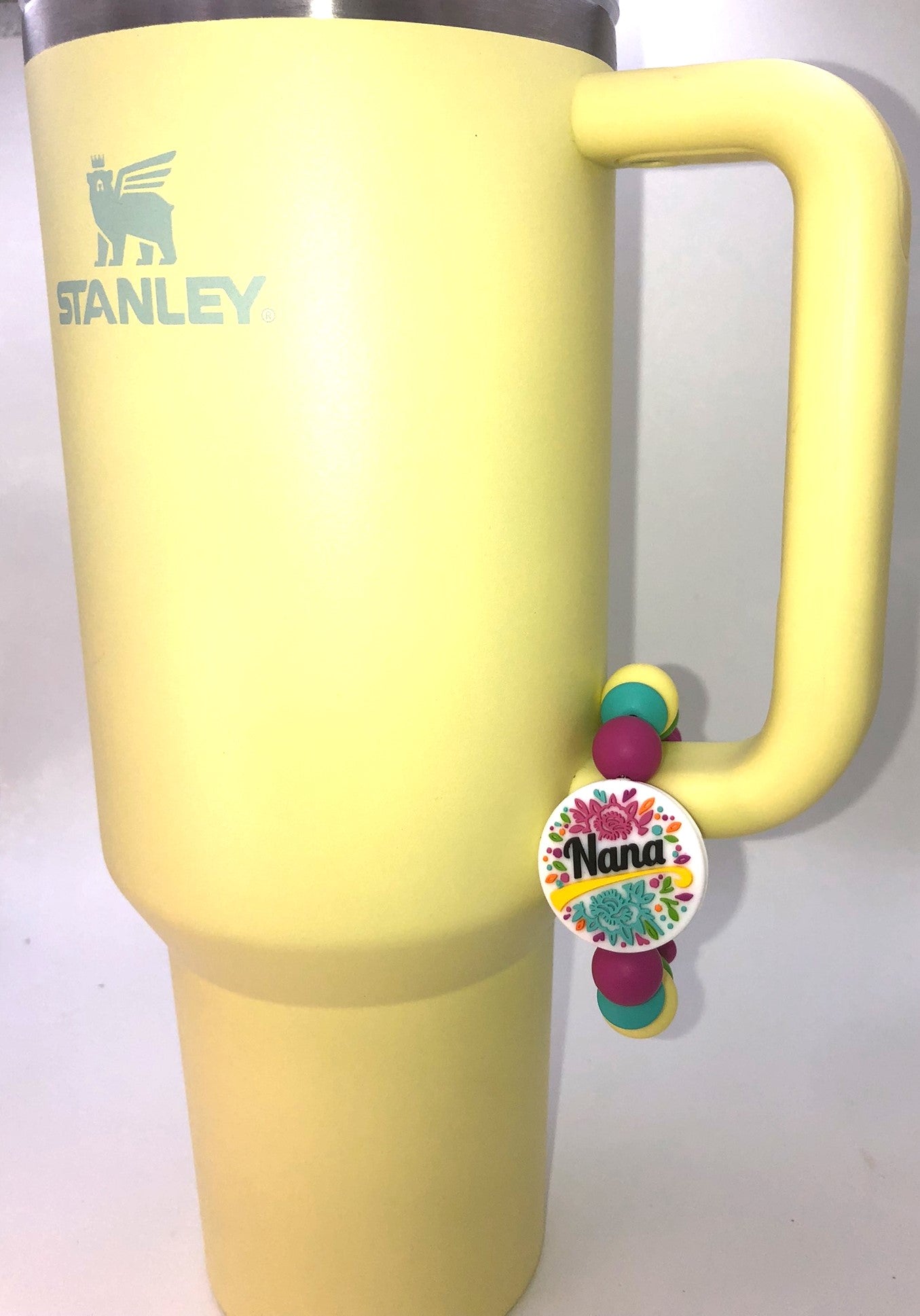 Nana Floral Stanley Tumbler Cup Handle Charm