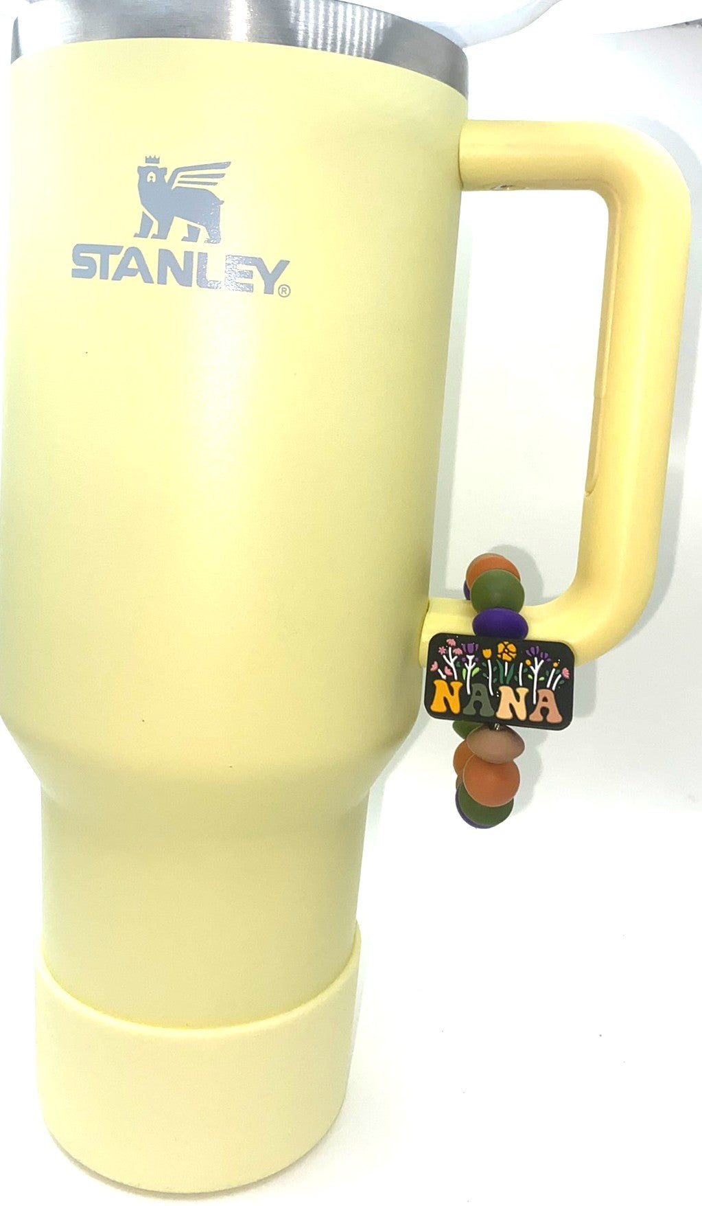 Nana Flowers Rectangle Stanley Tumbler Cup Handle Charm