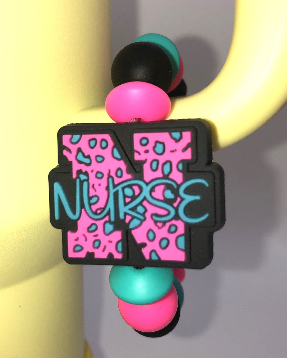 N Is For Nurse Stanley Tumbler Cup Handle Charm