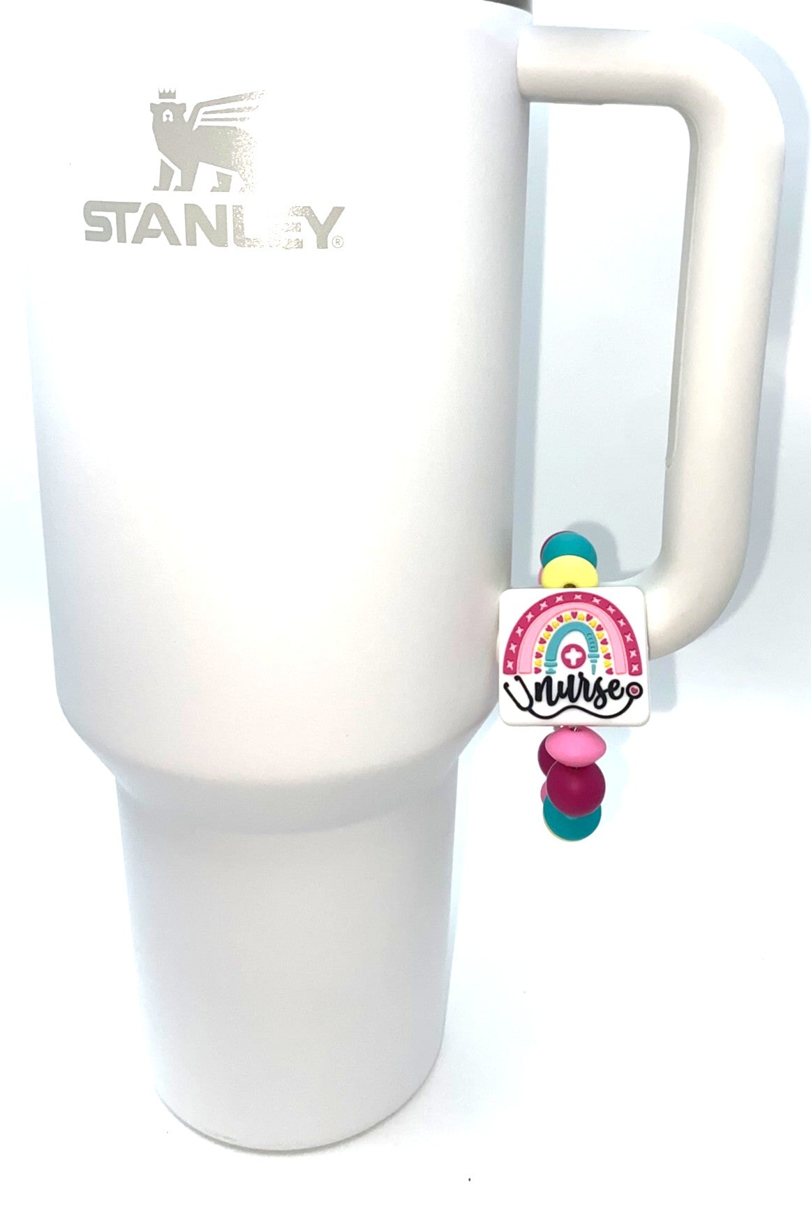Nurse Boho Rainbow Stanley Tumbler Cup Handle Charm