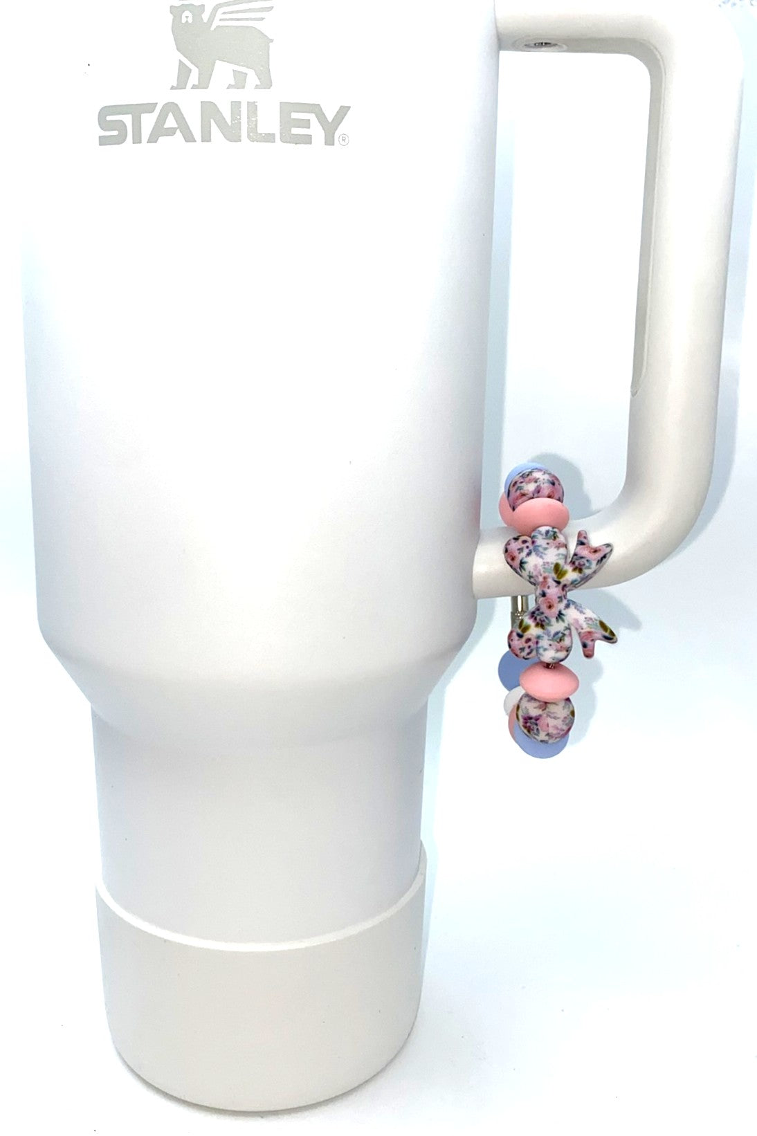 Floral Print Coquette Bow Stanley Tumbler Cup Handle Charm