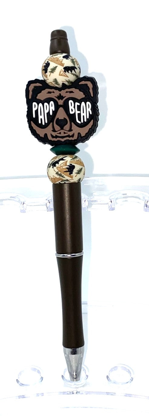 Papa Bear Beaded Pen