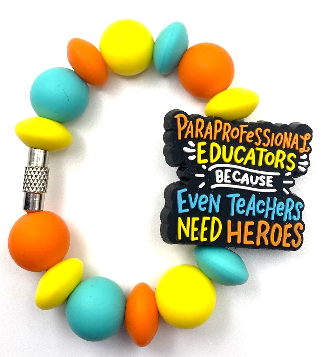 Paraprofessional Educators Because Even Teachers Need Heroes Stanley Tumbler Cup Handle Charm