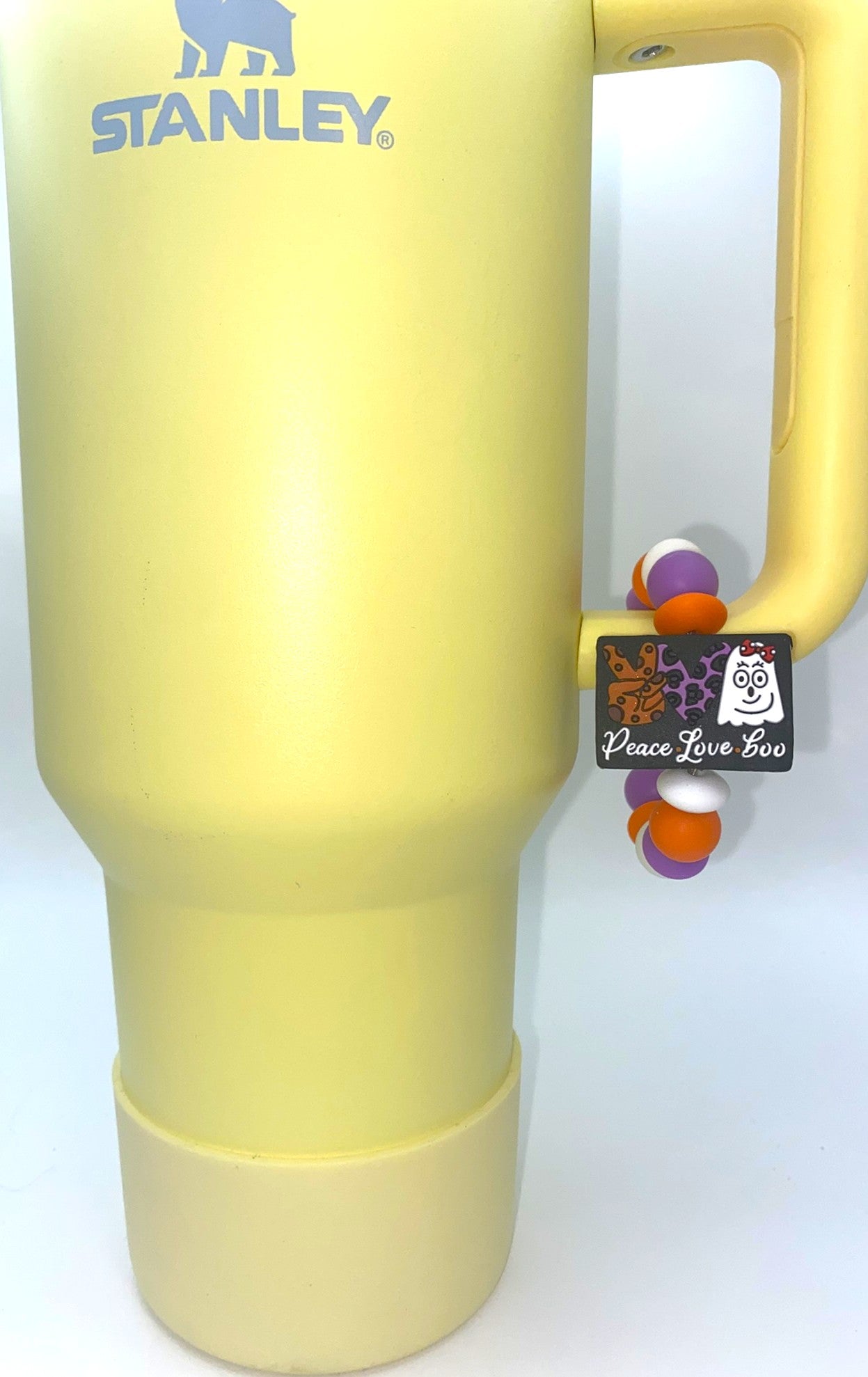 Peace Love Boo Ghost Stanley Tumbler Cup Handle Charm