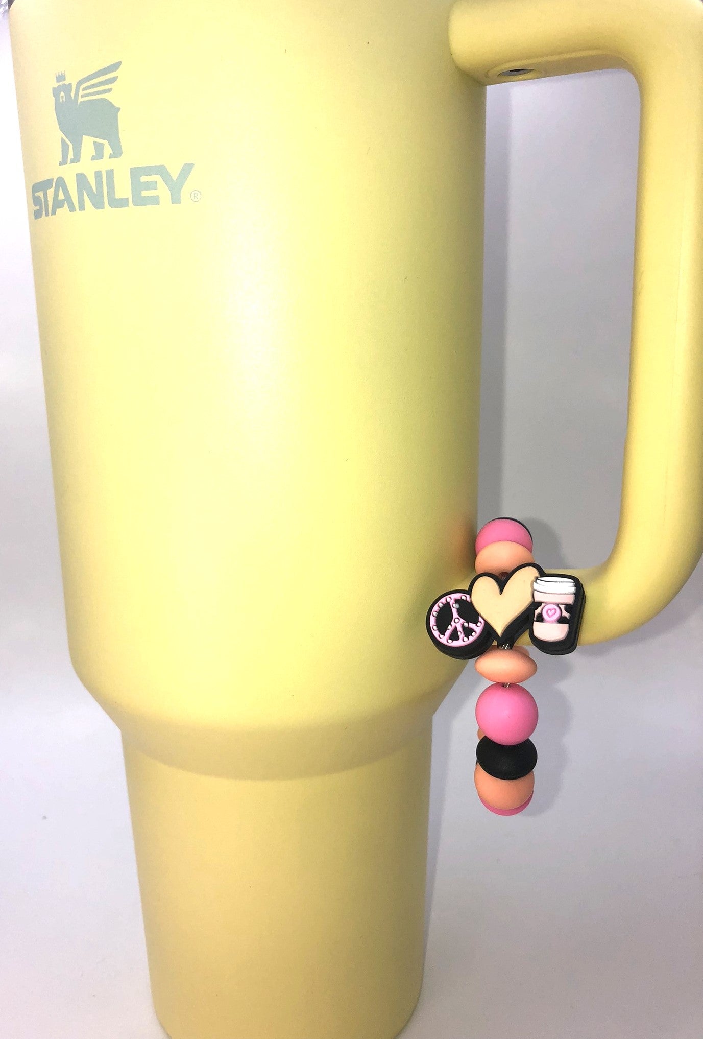 Peace Love Coffee Stanley Tumbler Cup Handle Charm