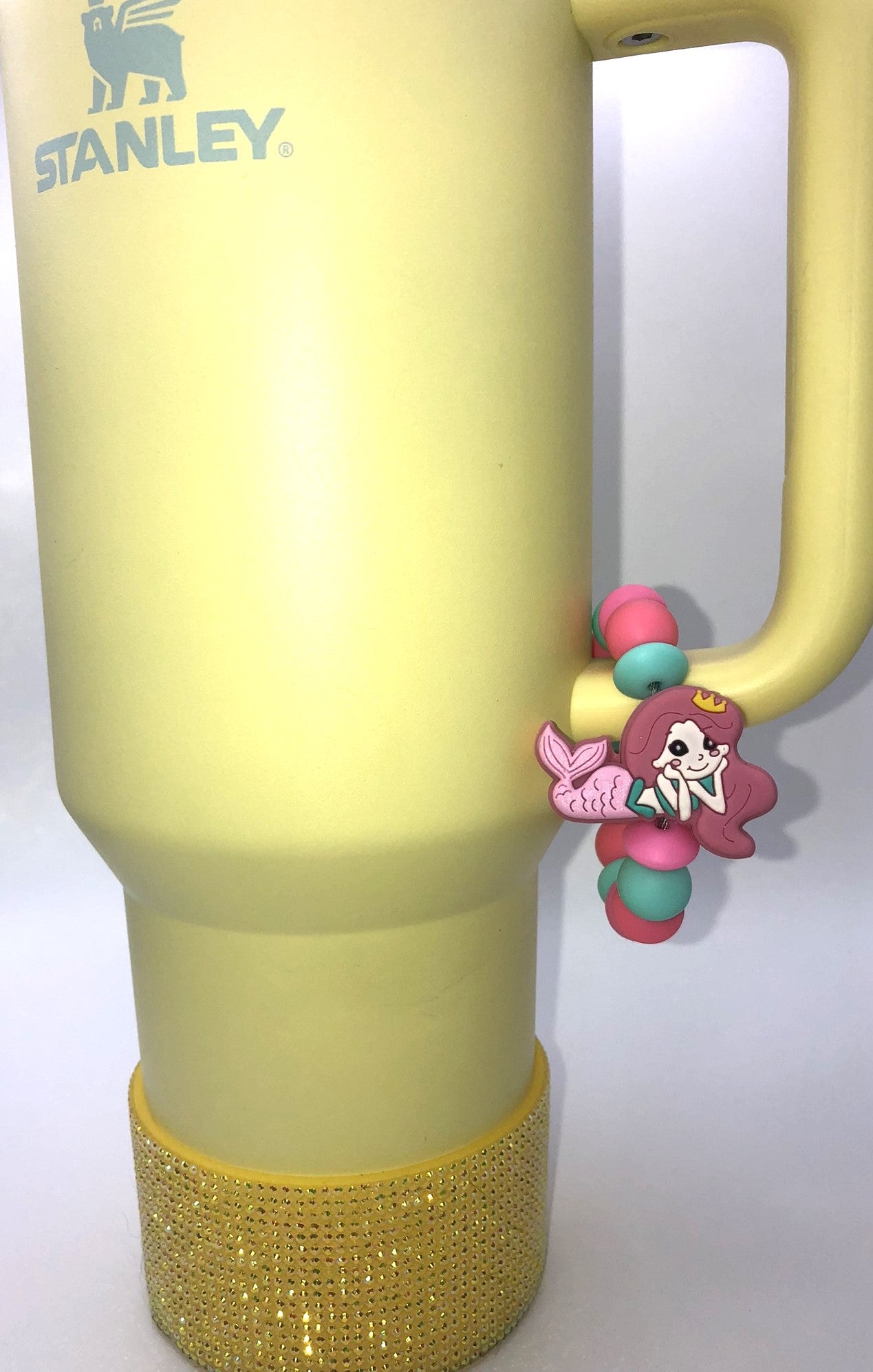 Pink Mermaid Stanley Tumbler Cup Handle Charm