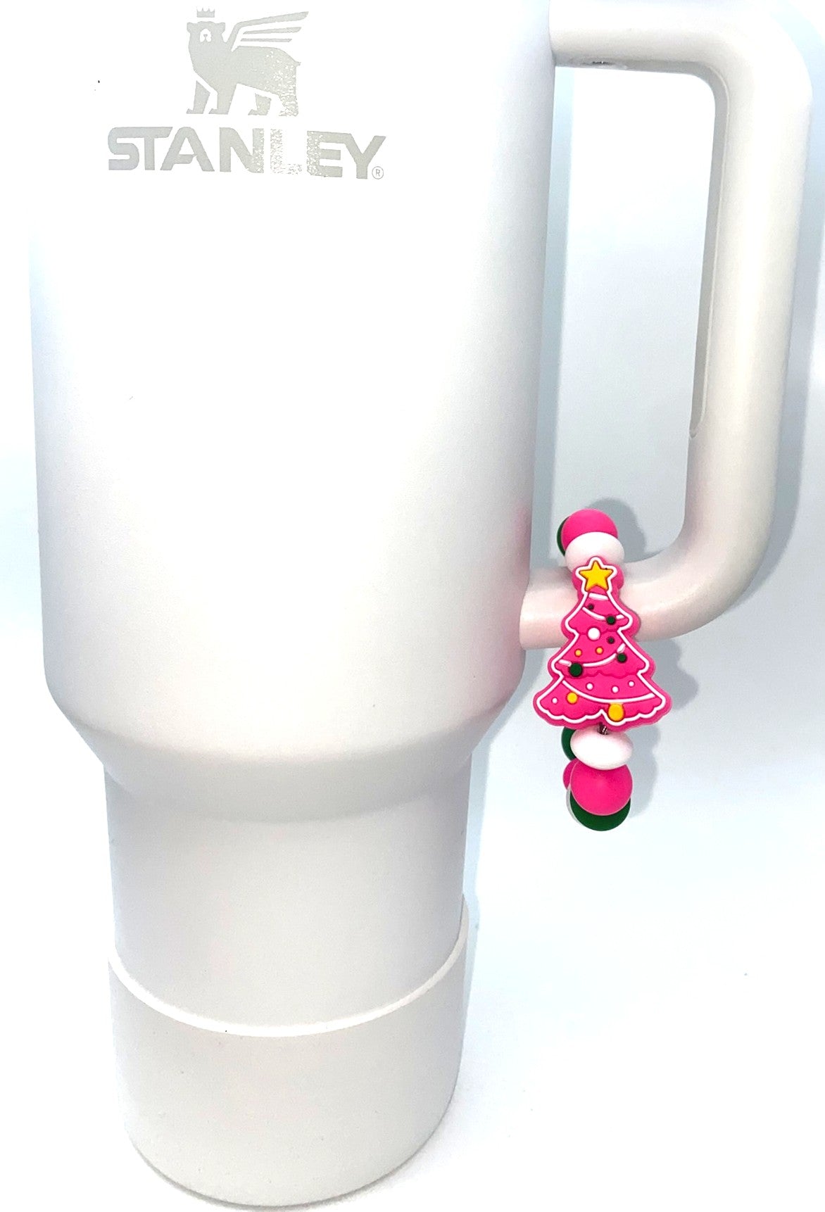 Pink Christmas Tree Stanley Tumbler Cup Handle Charm