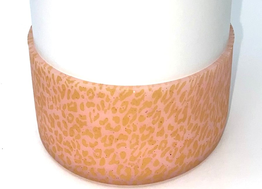 Pink & Gold Glitter Cheetah Print Stanley Tumbler Boot Sleeve #77