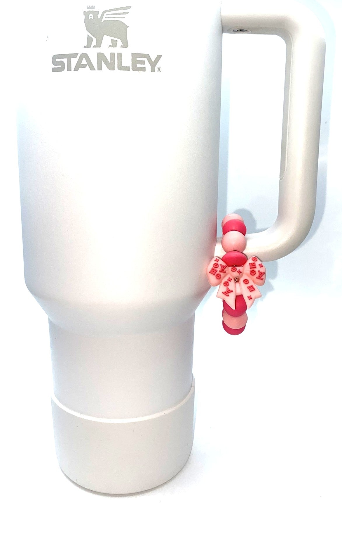 Pink On Pink LV Designer Coquette Bow Stanley Tumbler Cup Handle Charm