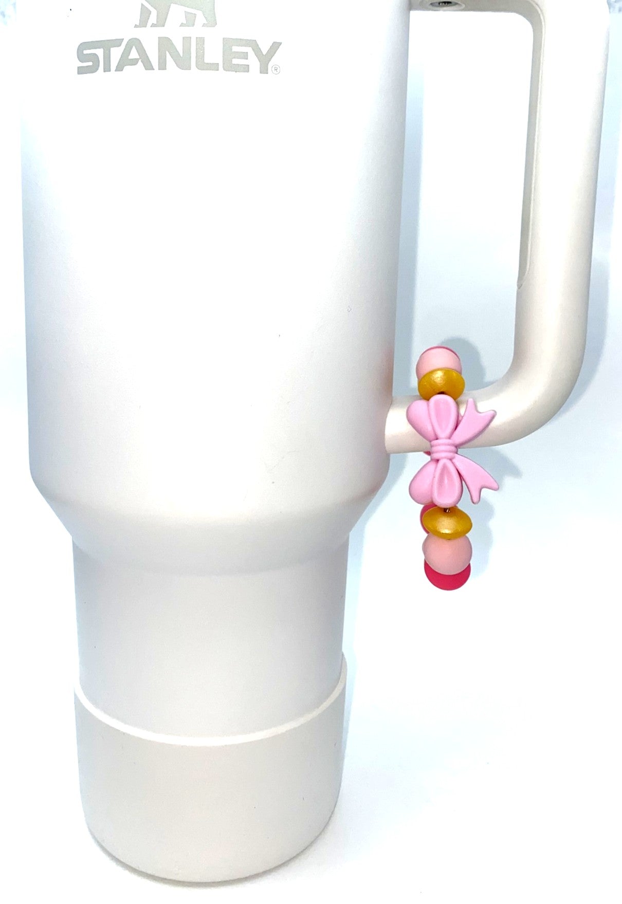 Pink Quartz Coquette Bow Stanley Tumbler Cup Handle Charm