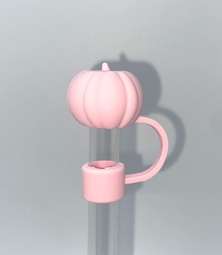 Pink Pumpkin 3D Fall Straw Topper