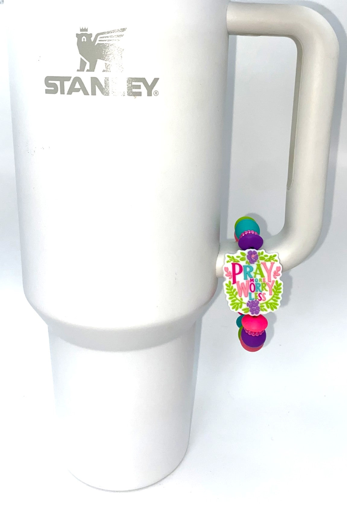 Pray More Worry Less Stanley Tumbler Cup Handle Charm