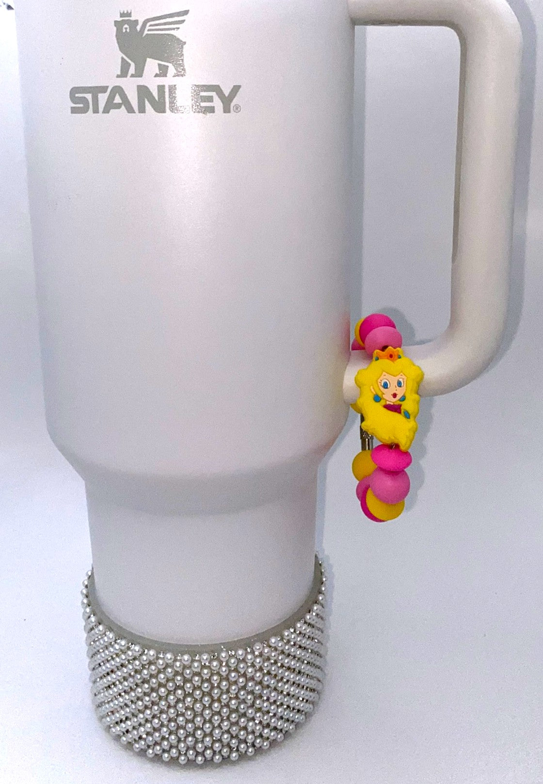 Peachy Princess 2 Italian Plumber Video Game Stanley Tumbler Cup Handle Charm
