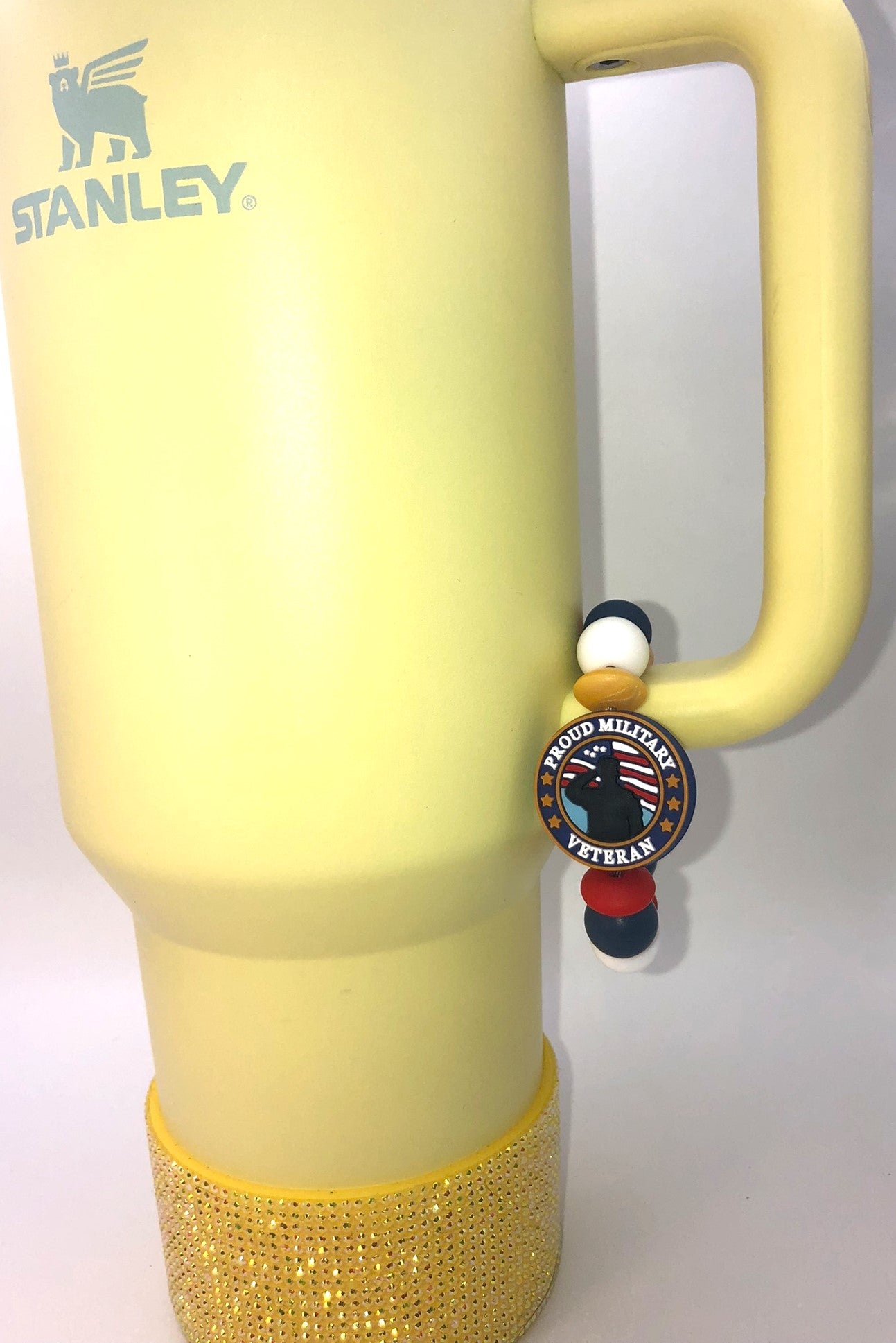 Proud Military Veteran Stanley Tumbler Cup Handle Charm