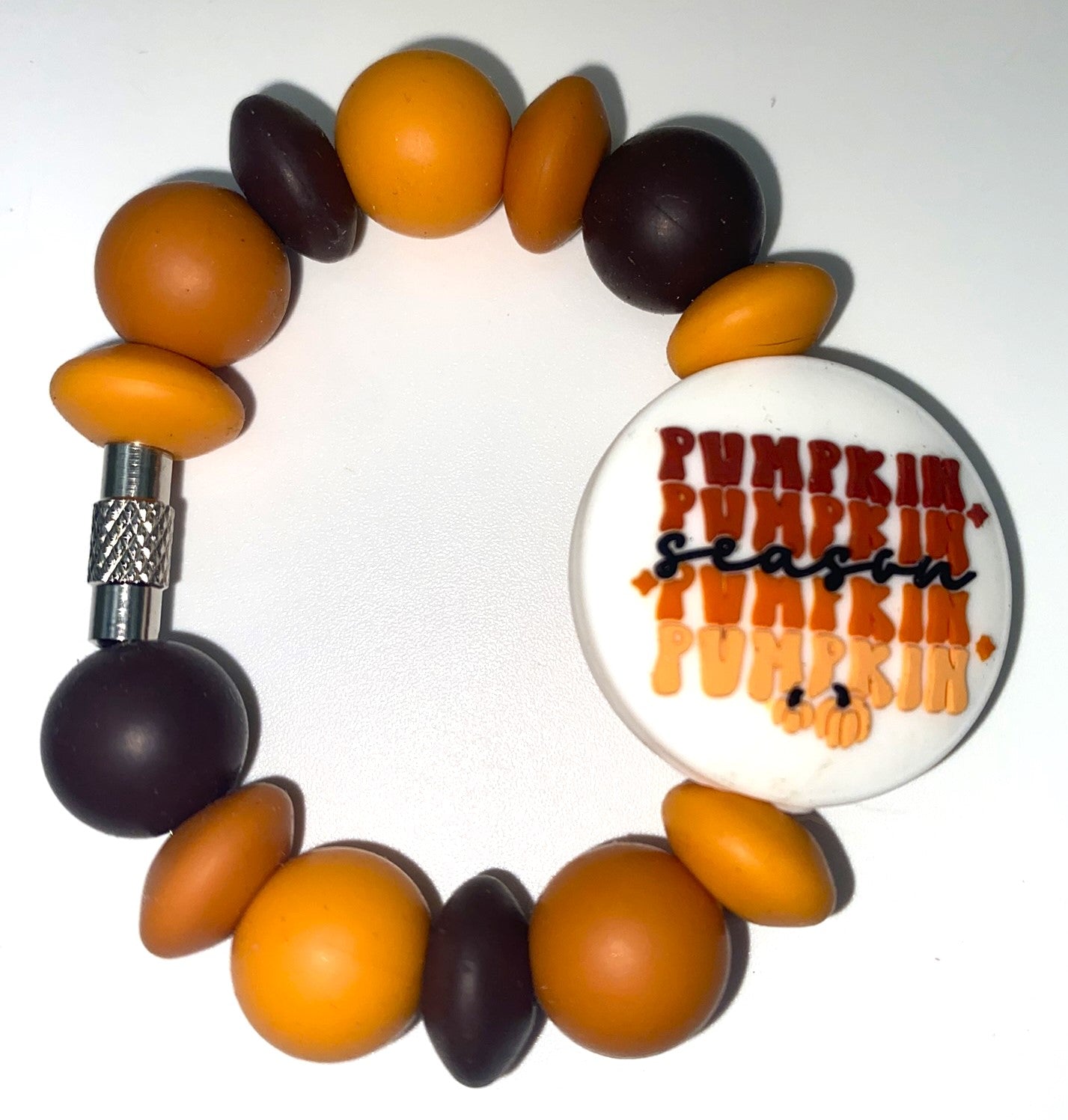 Pumpkin Season Round Stanley Tumbler Cup Handle Charm