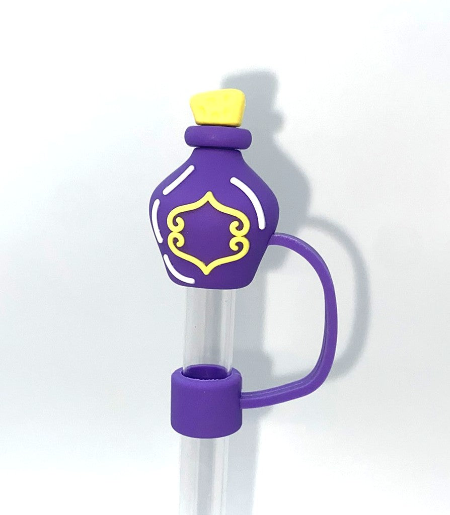 Purple Potion Bottle 3D Halloween Straw Topper