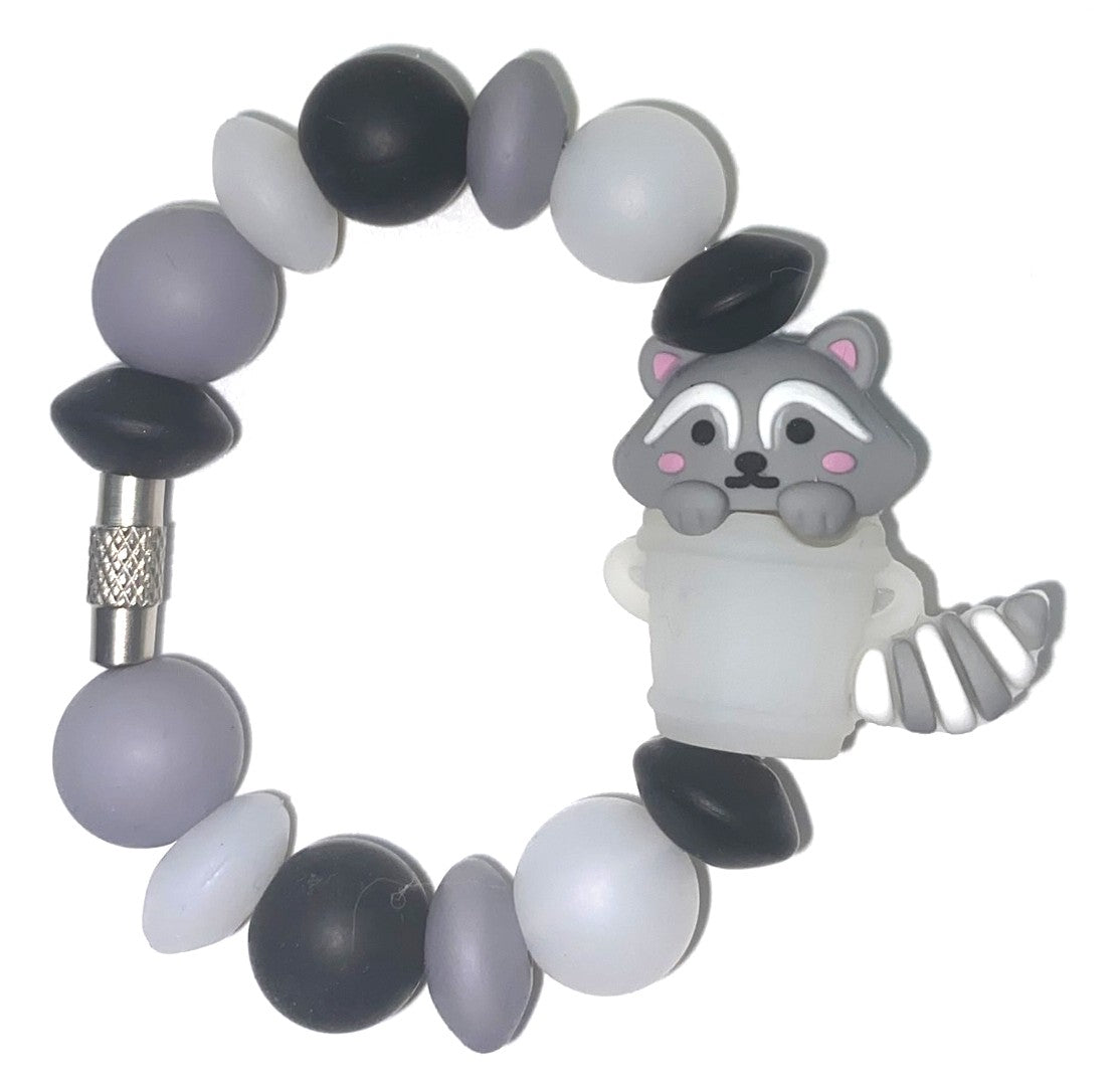 Raccoon In Trash Can 3D Trash Panda Stanley Tumbler Cup Handle Charm