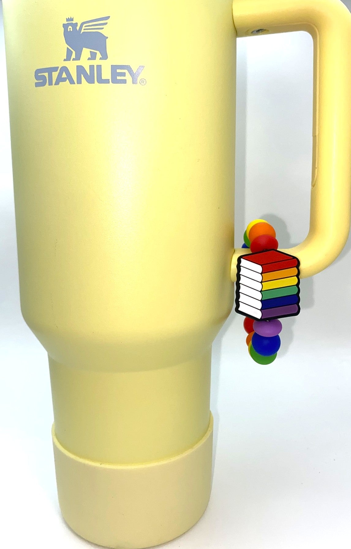 Rainbow Stack Of Books Stanley Tumbler Cup Handle Charm