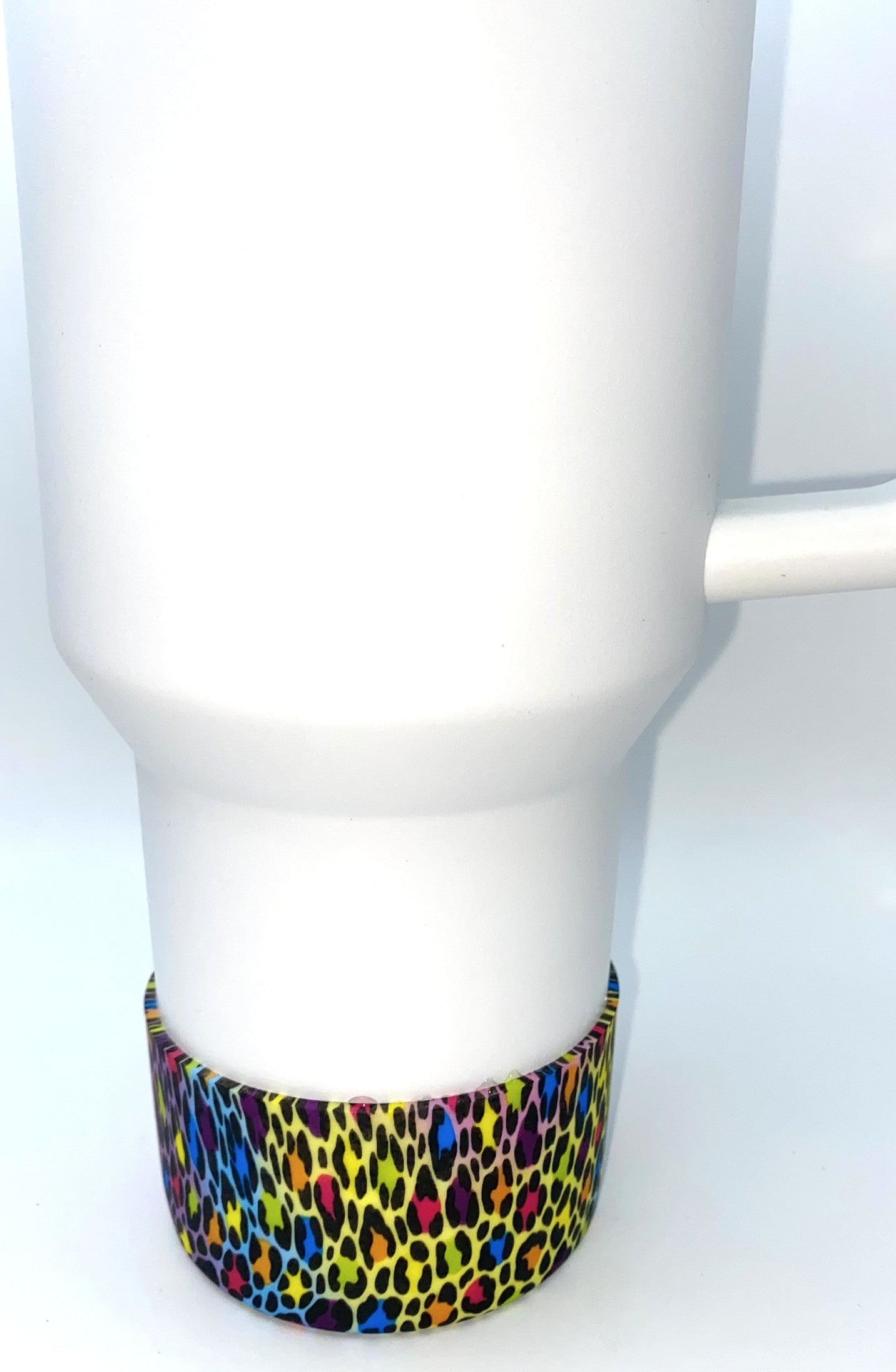Colorful Rainbow LF Leopard Print Stanley Tumbler Boot Sleeve #79