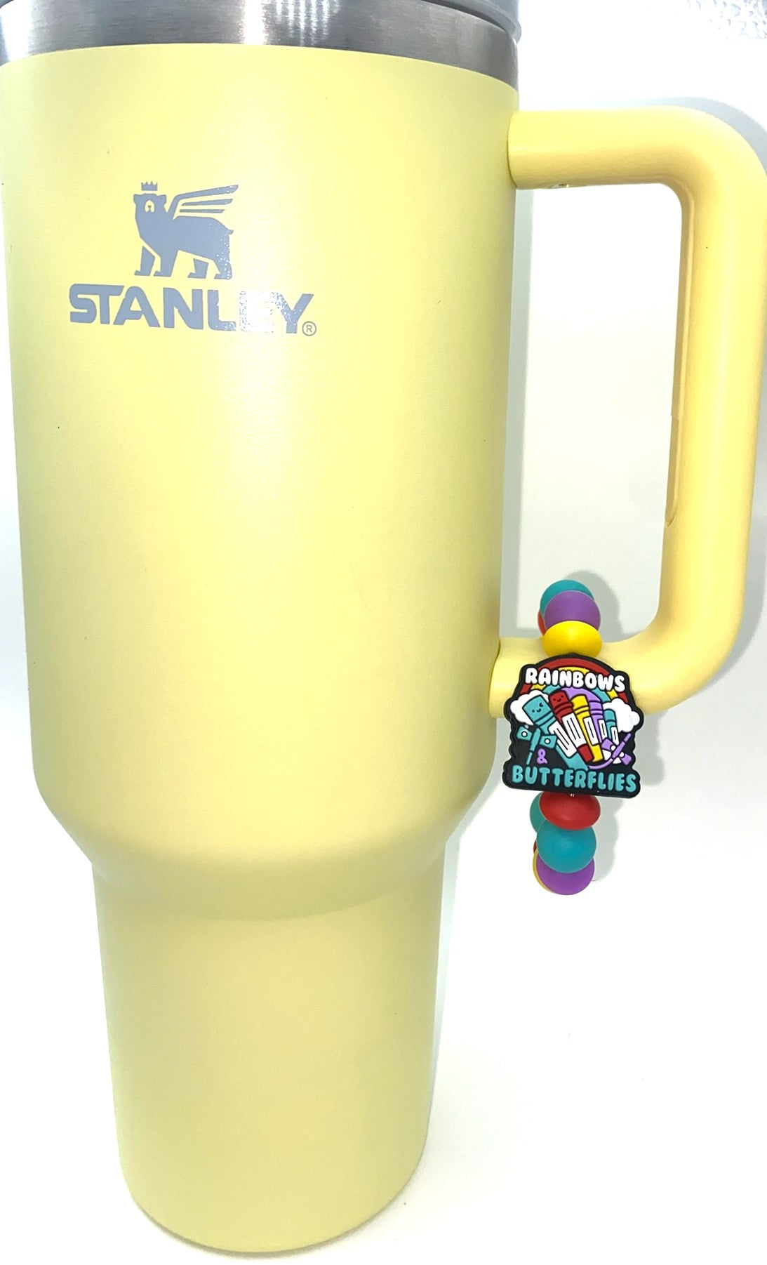 Rainbows & Butterflies Phlebotomy Stanley Tumbler Cup Handle Charm