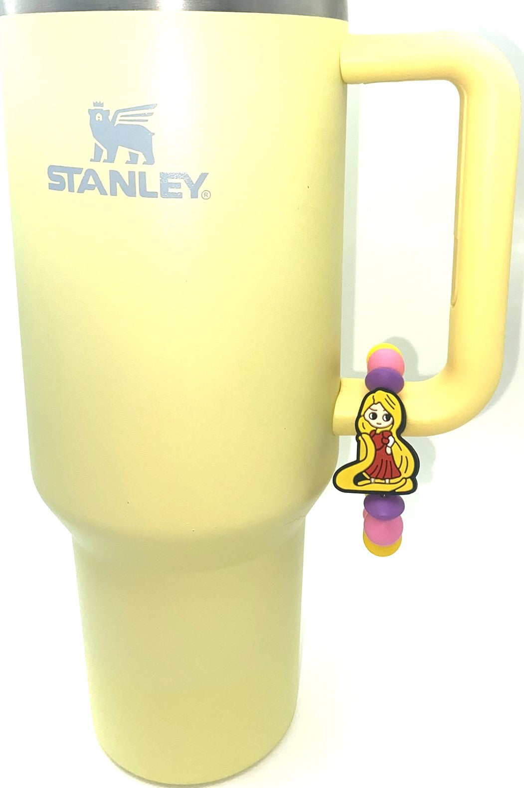 Long Haired Princess Cartoon Girl Stanley Tumbler Cup Handle Charm