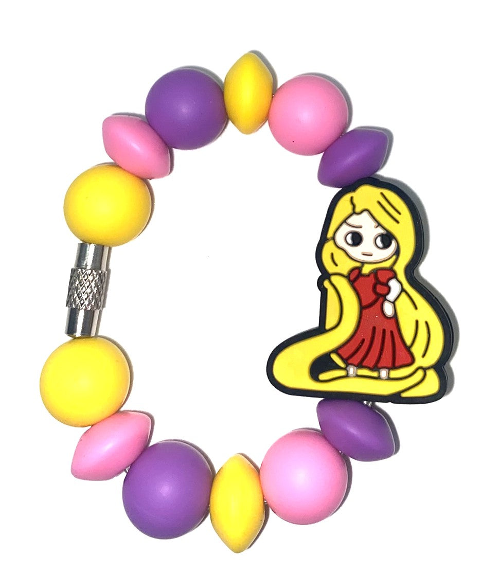 Long Haired Princess Cartoon Girl Stanley Tumbler Cup Handle Charm