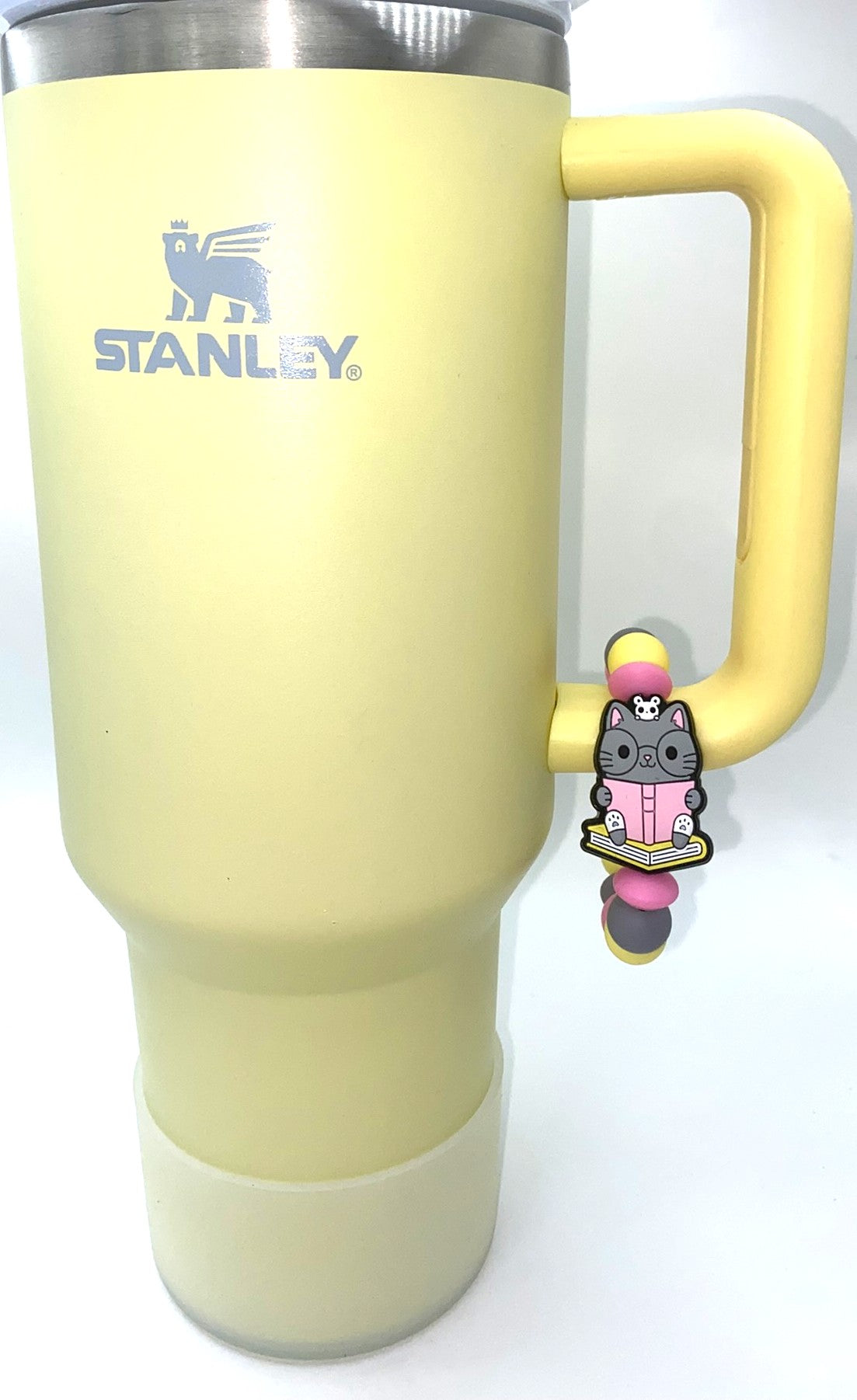 Reading Cat Stanley Tumbler Cup Handle Charm