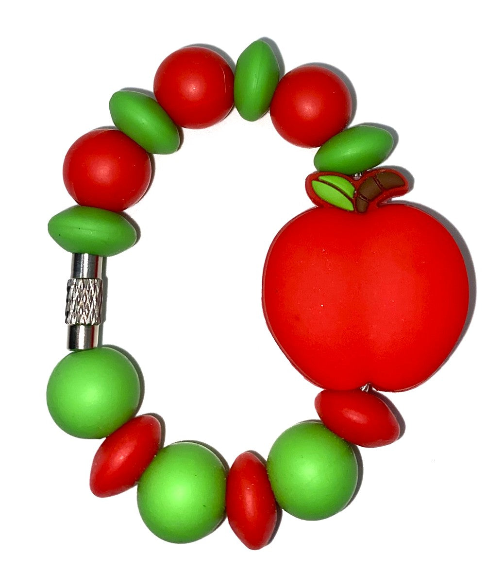 Red Apple Teacher Stanley Tumbler Cup Handle Charm