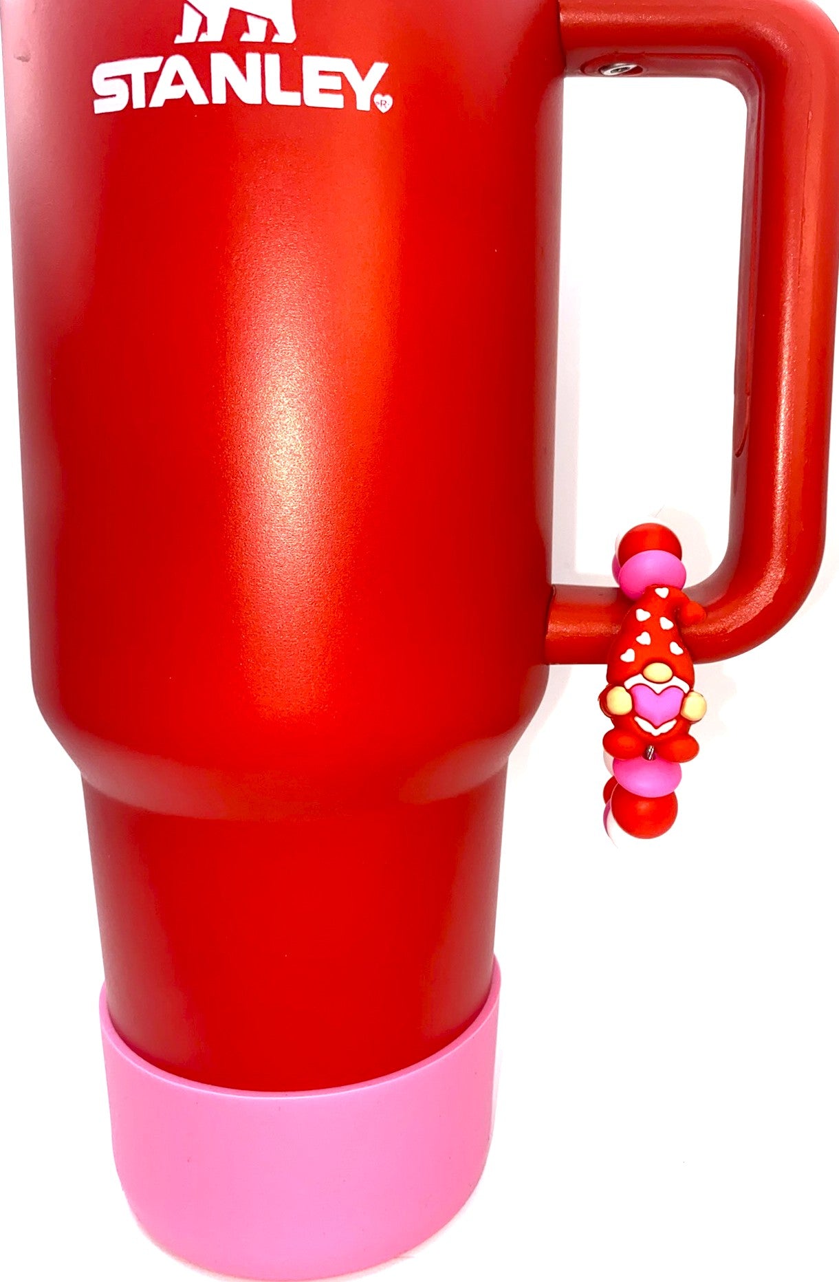 Valentine Heart Gnome 3D Red Stanley Tumbler Cup Handle Charm