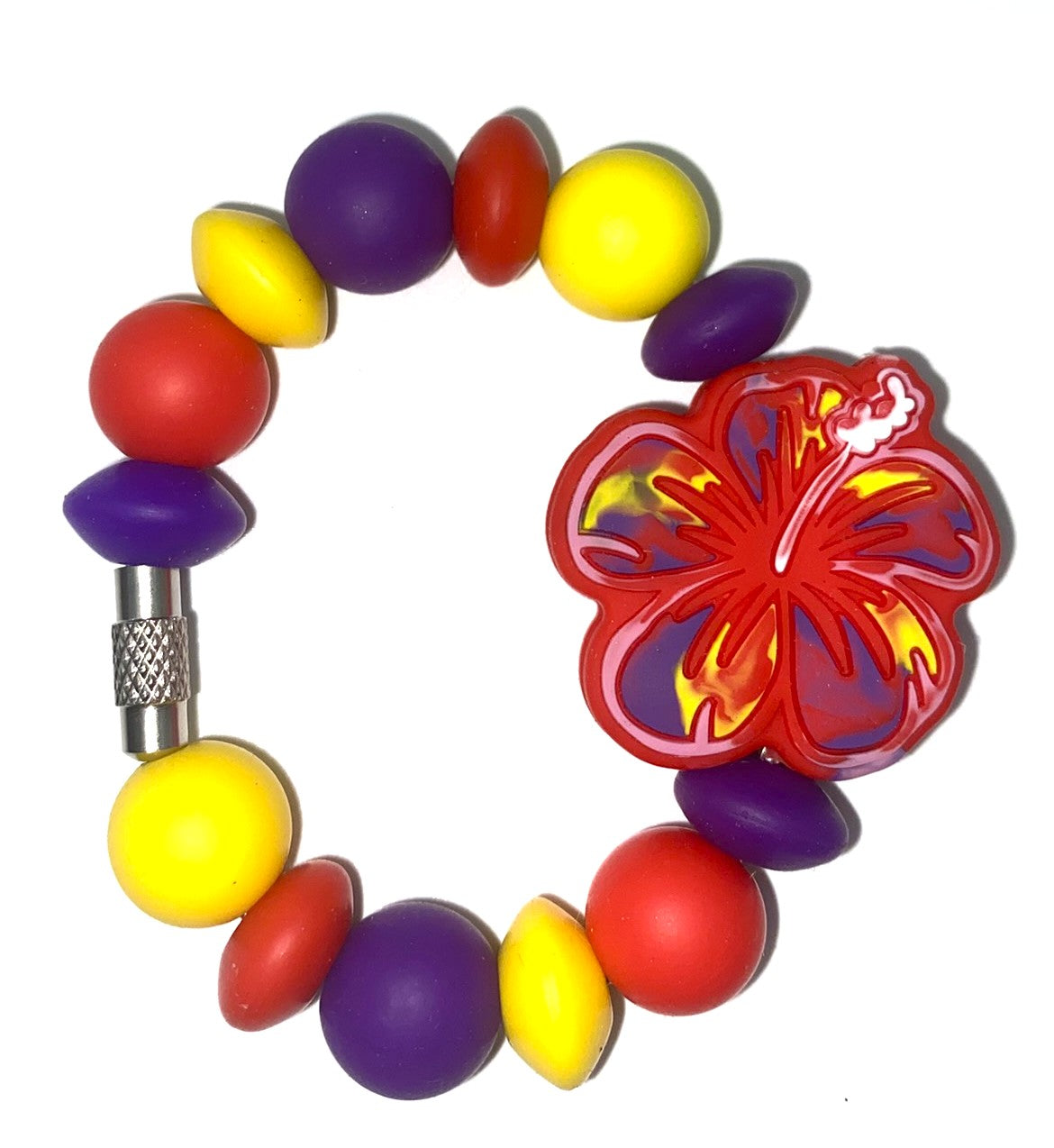 Red Hibiscus Flower Stanley Tumbler Cup Handle Charm