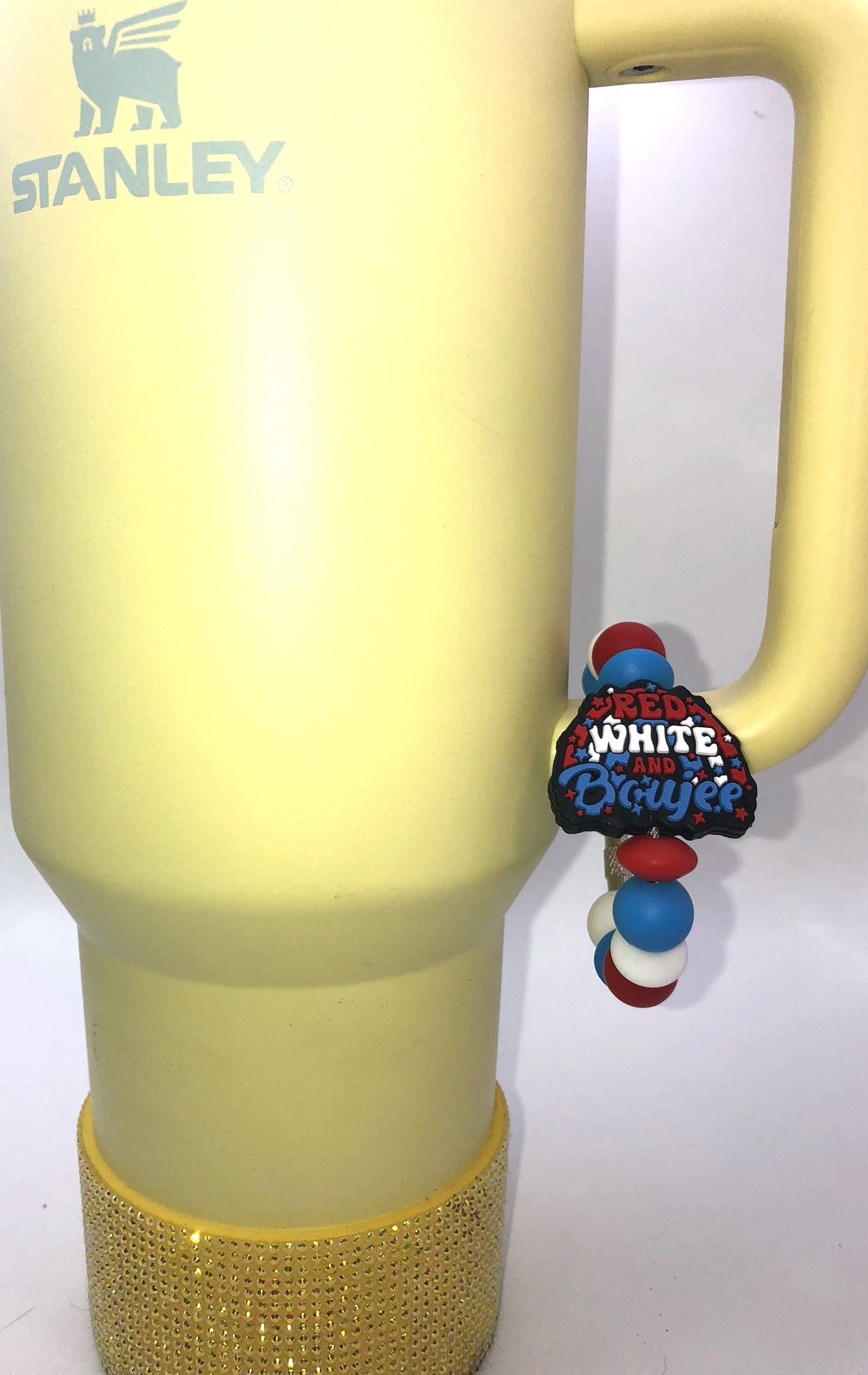 Red White & Boujee Patriotic Stanley Tumbler Cup Handle Charm