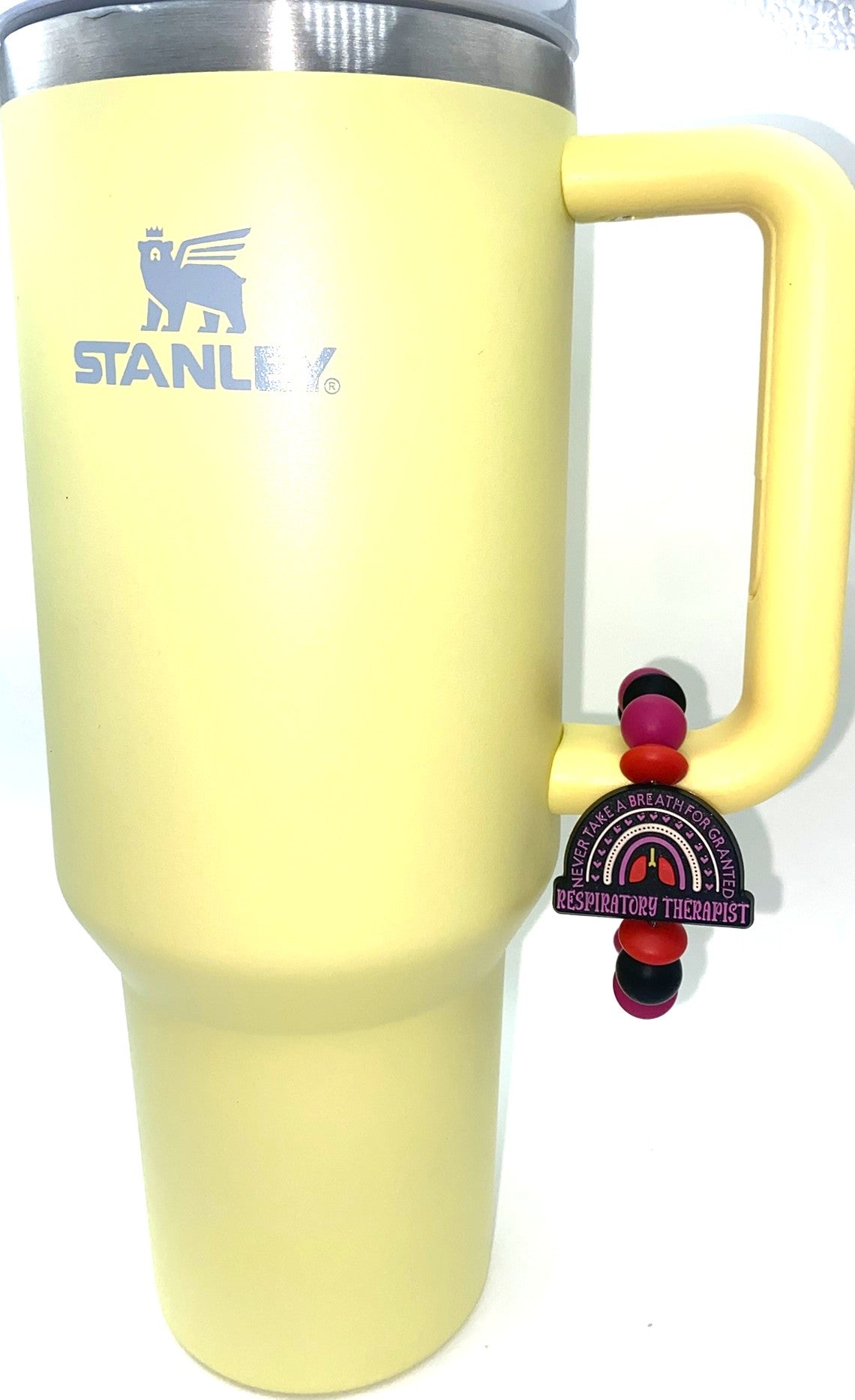 Respiratory Therapist Rainbow Never Take breath For Granted Stanley Tumbler Cup Handle Charm