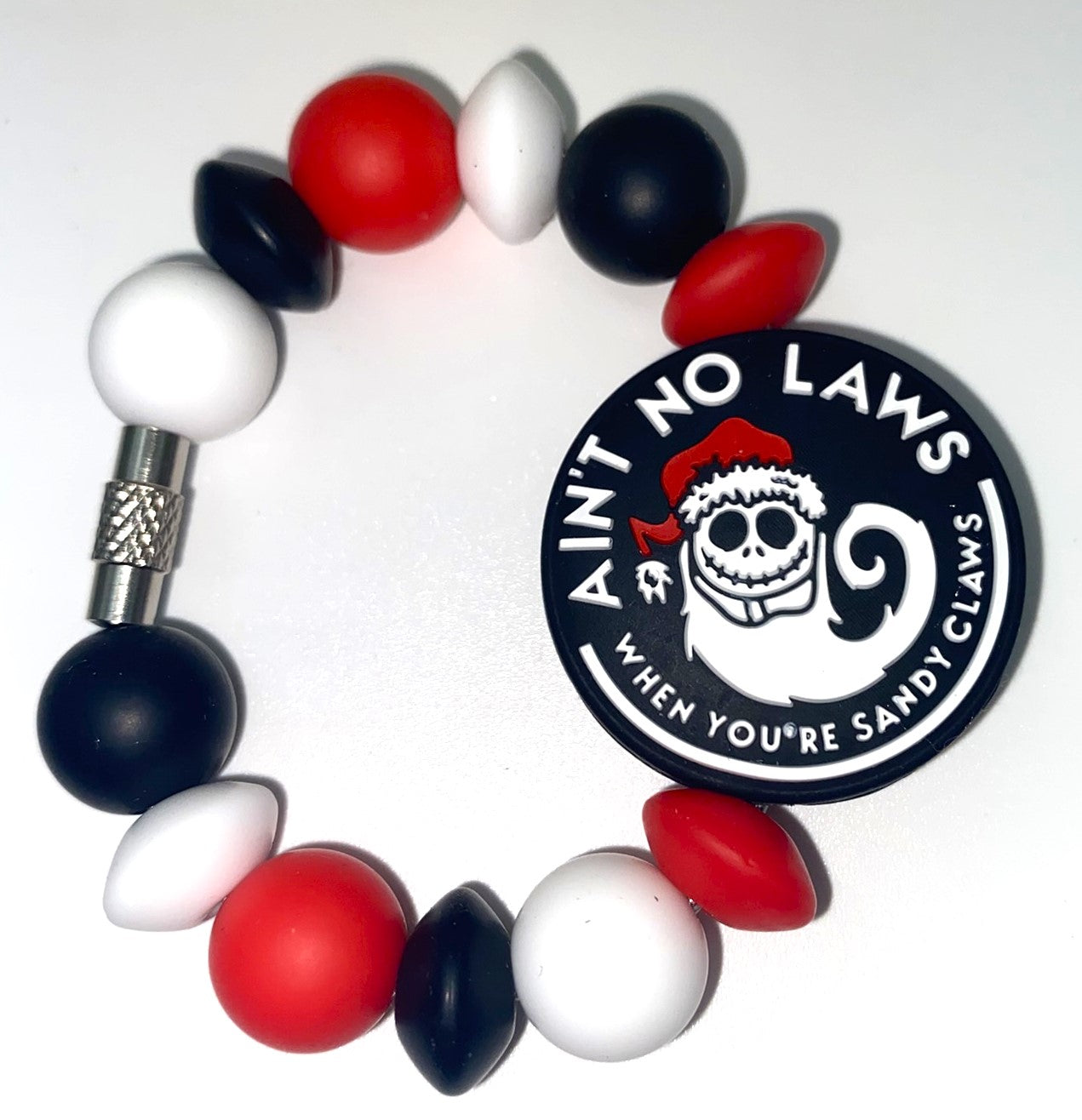 Ain't No Laws When You're Sandy Claws Jack Nightmare Christmas Stanley Tumbler Cup Handle Charm