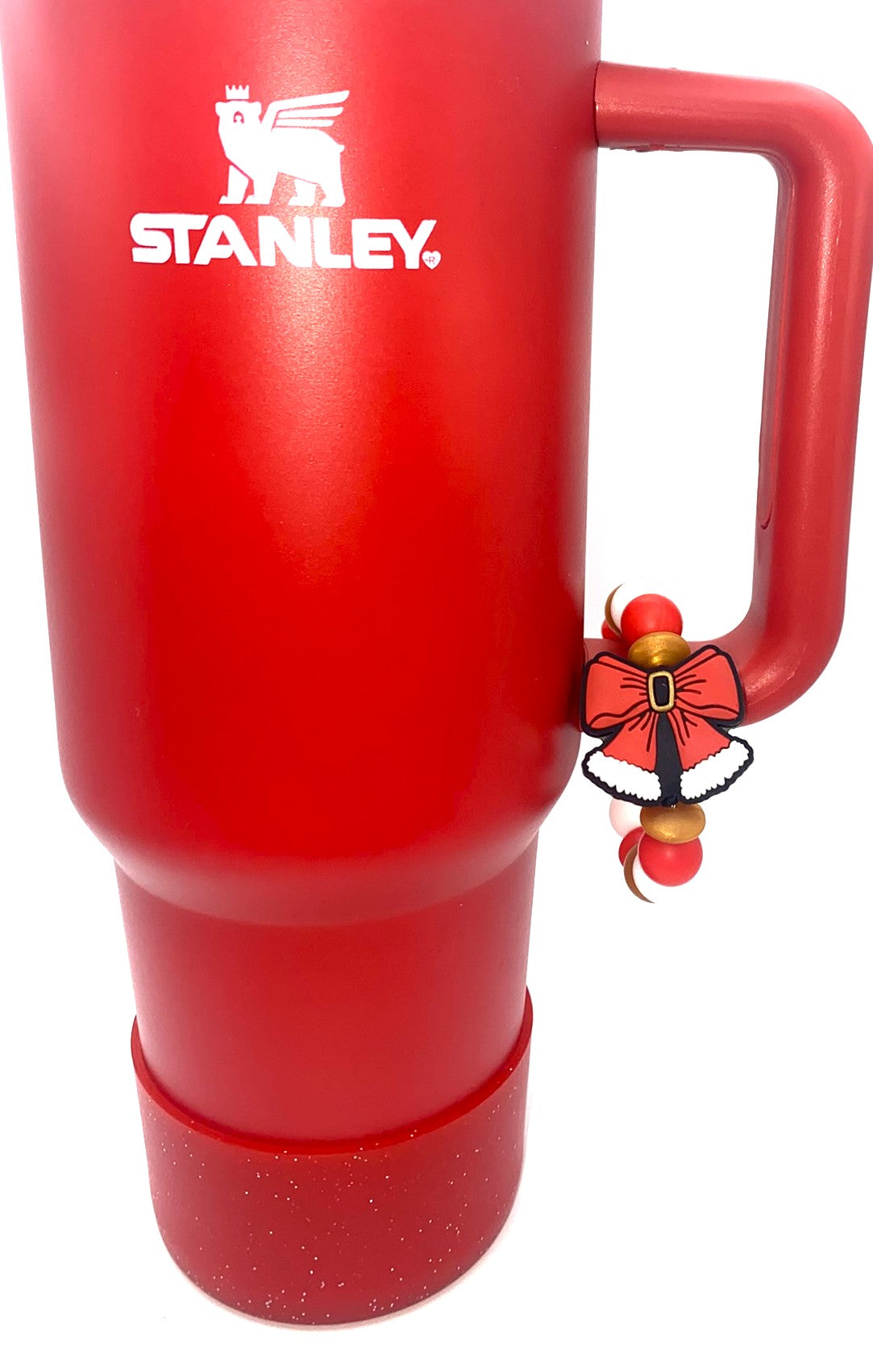 Santa Suit Bow Christmas Stanley Tumbler Cup Handle Charm