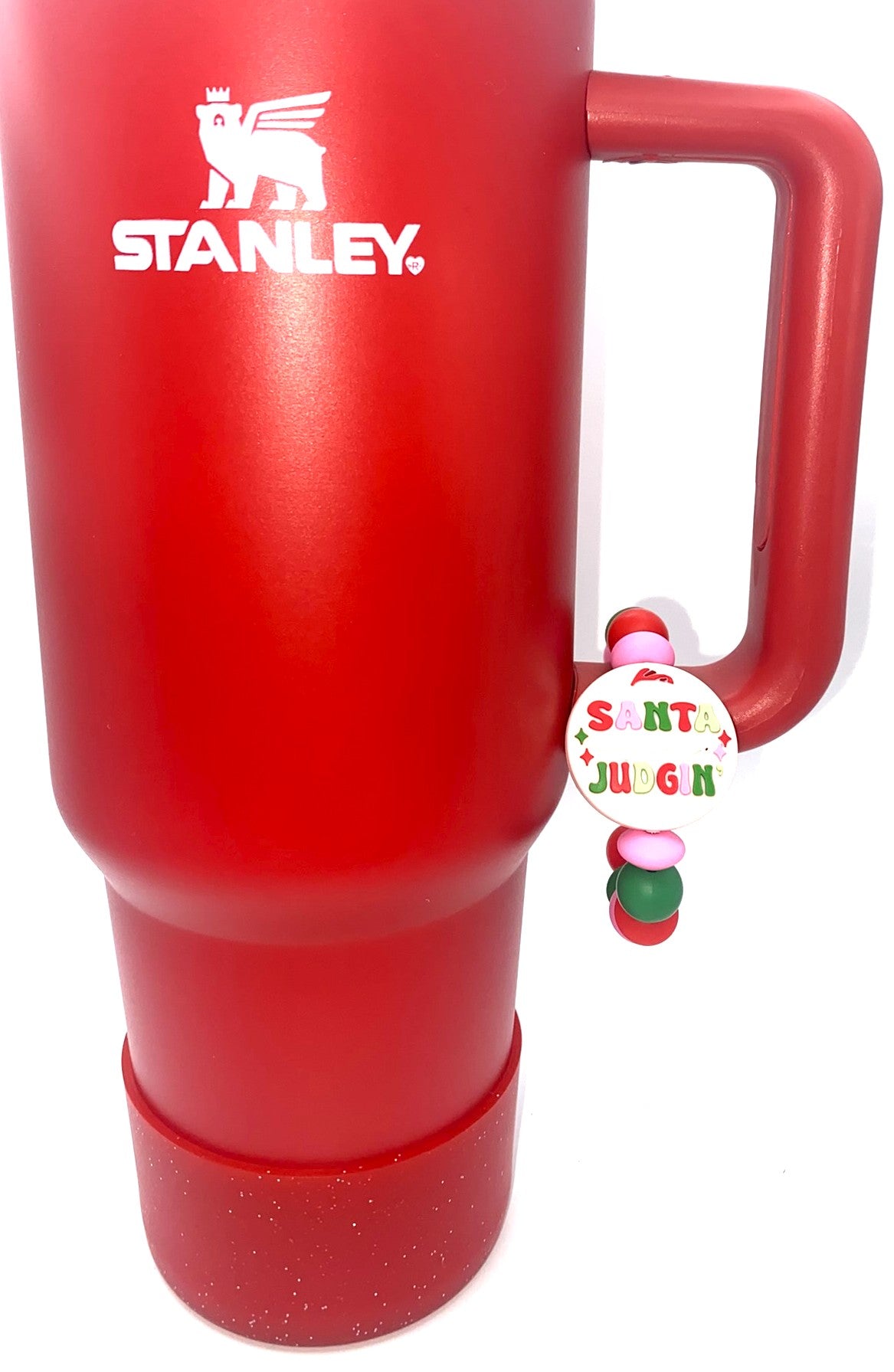 Santa Why You Be Judgin' funny Christmas Stanley Tumbler Cup Handle Charm