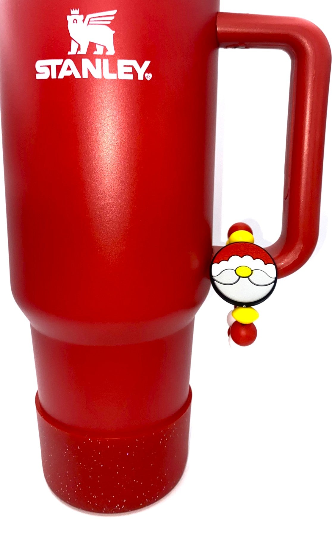 Santa Face Round Christmas Stanley Tumbler Cup Handle Charm