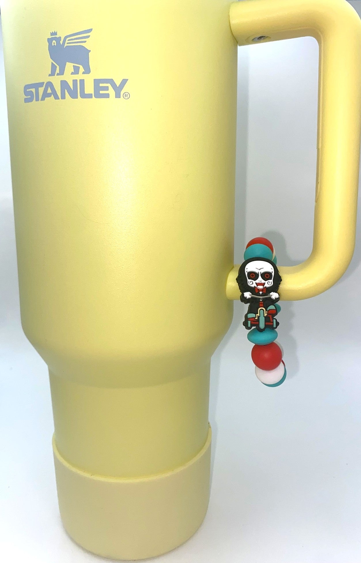 Jigsaw Billy on Tricycle Saw Horror Villain Stanley Tumbler Cup Handle Charm